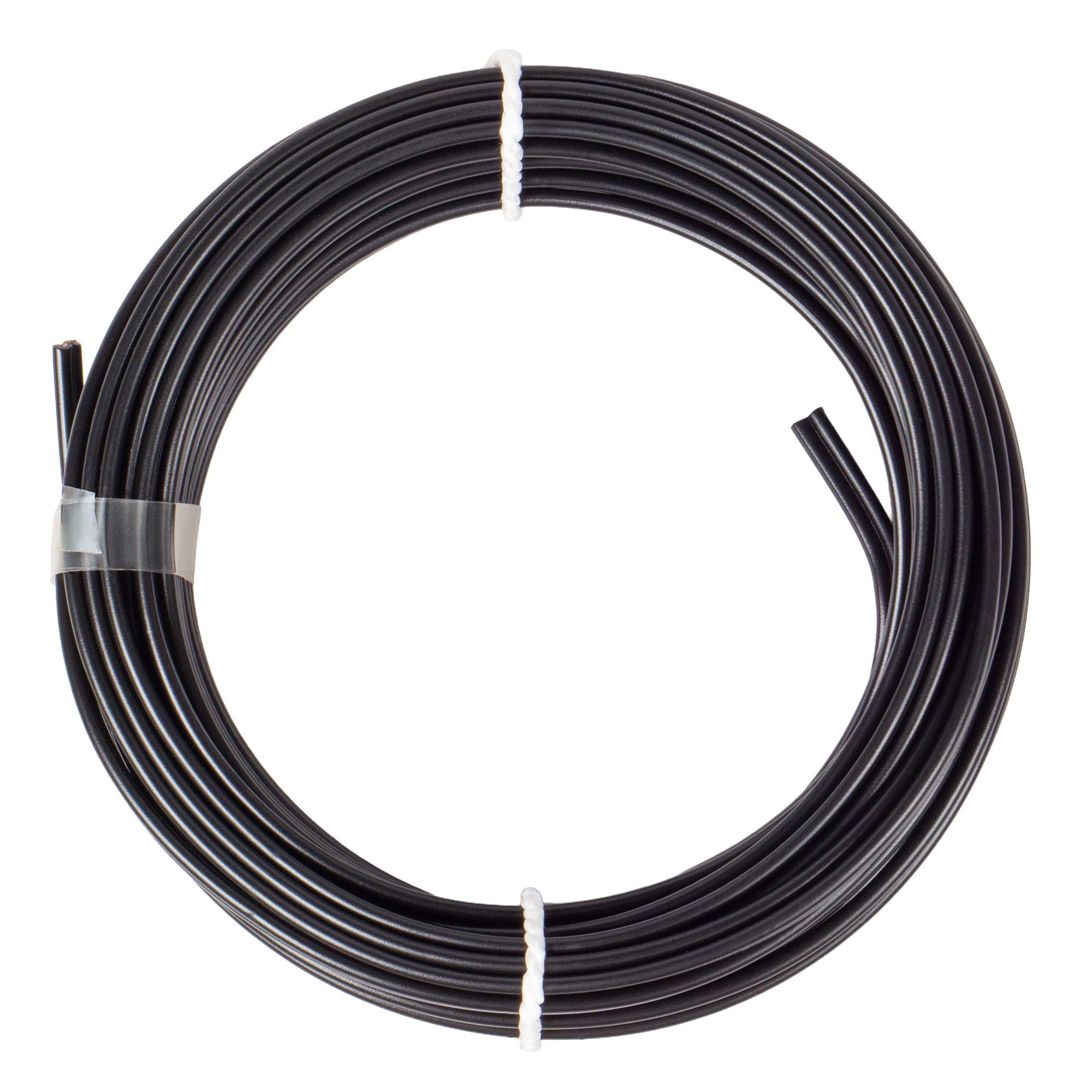 HSB Isolierte Litze 2x0,75 mm² Ring 10 m, schwarz