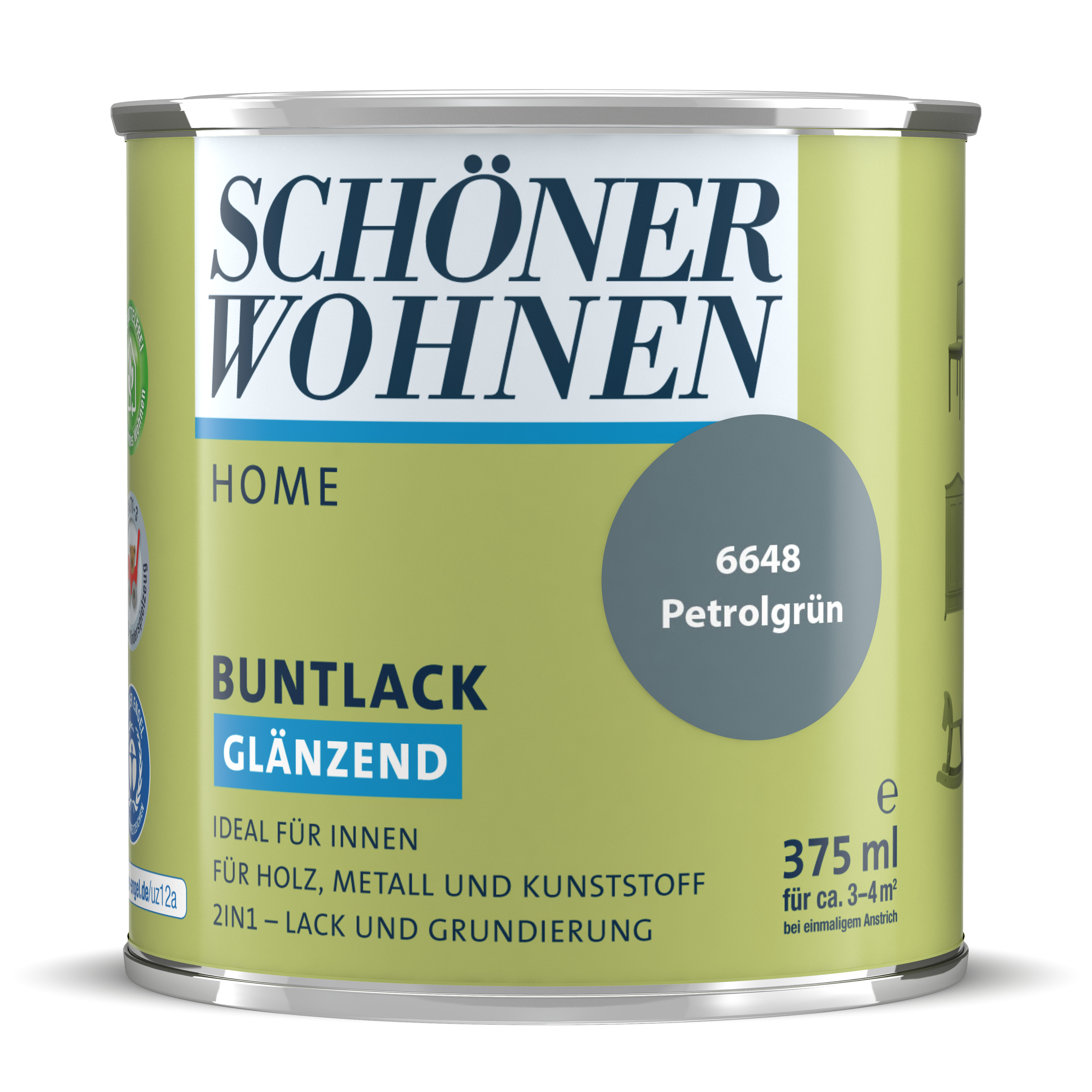 SW_2448-0375-6648 Schöner Wohnen Home Buntlack, glänzend, petrolgrün