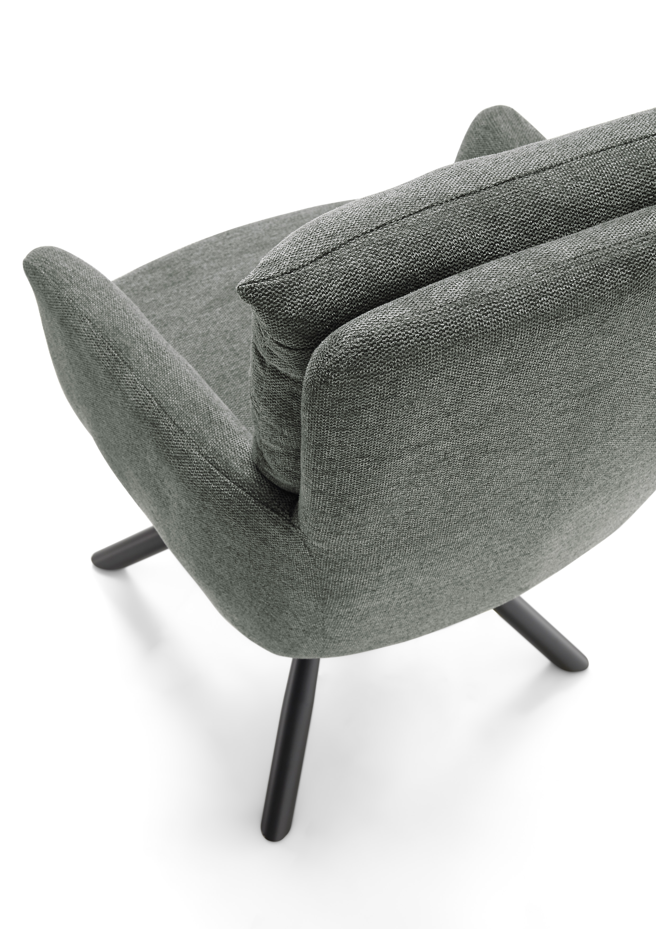 Stolkom Armlehnstuhl Sofia mit Strukturstoffbezug, grau Stolkom Armlehnstuhl Sofia mit Strukturstoffbezug, grau