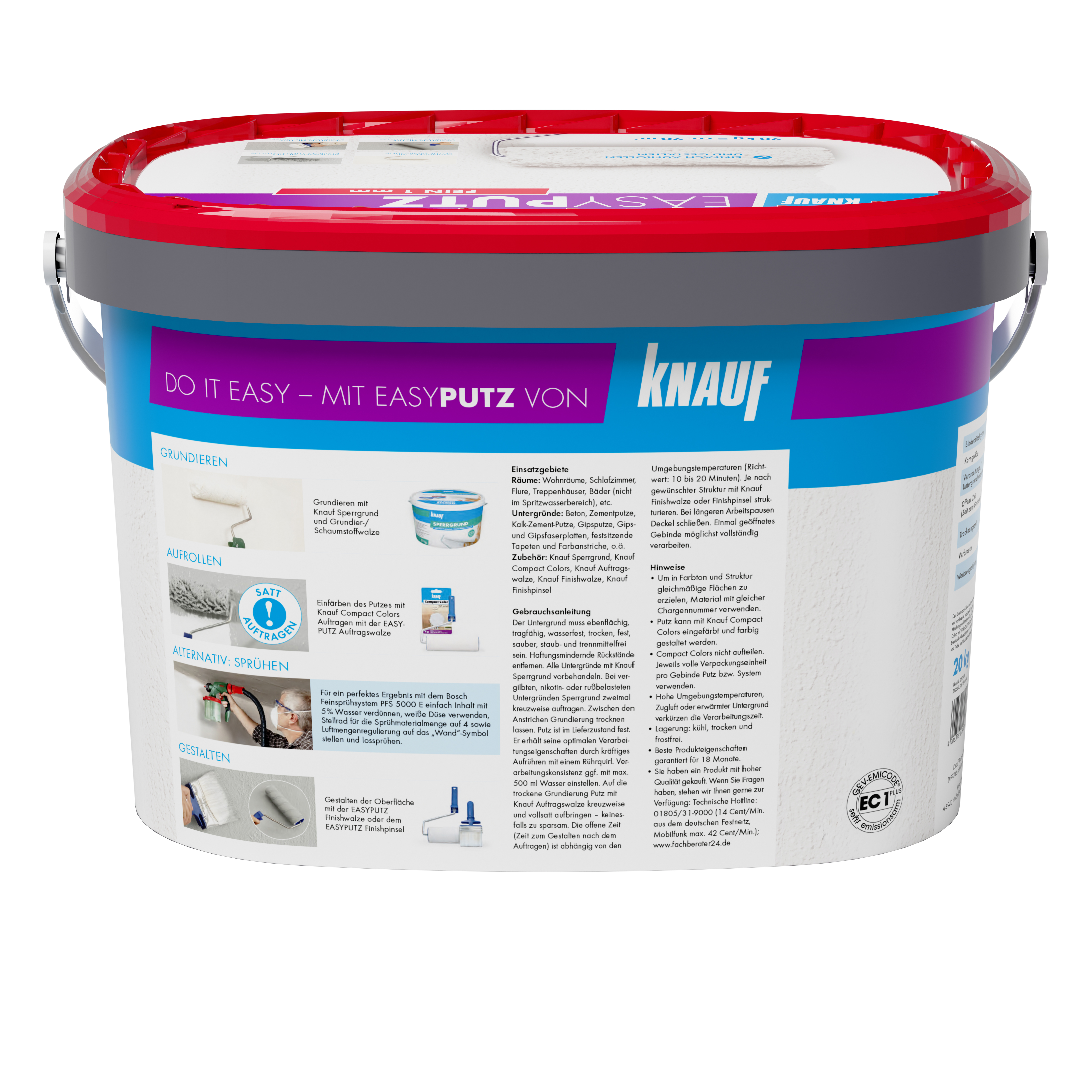 Knauf EASYPUTZ, weiß, 1 mm, 20 kg