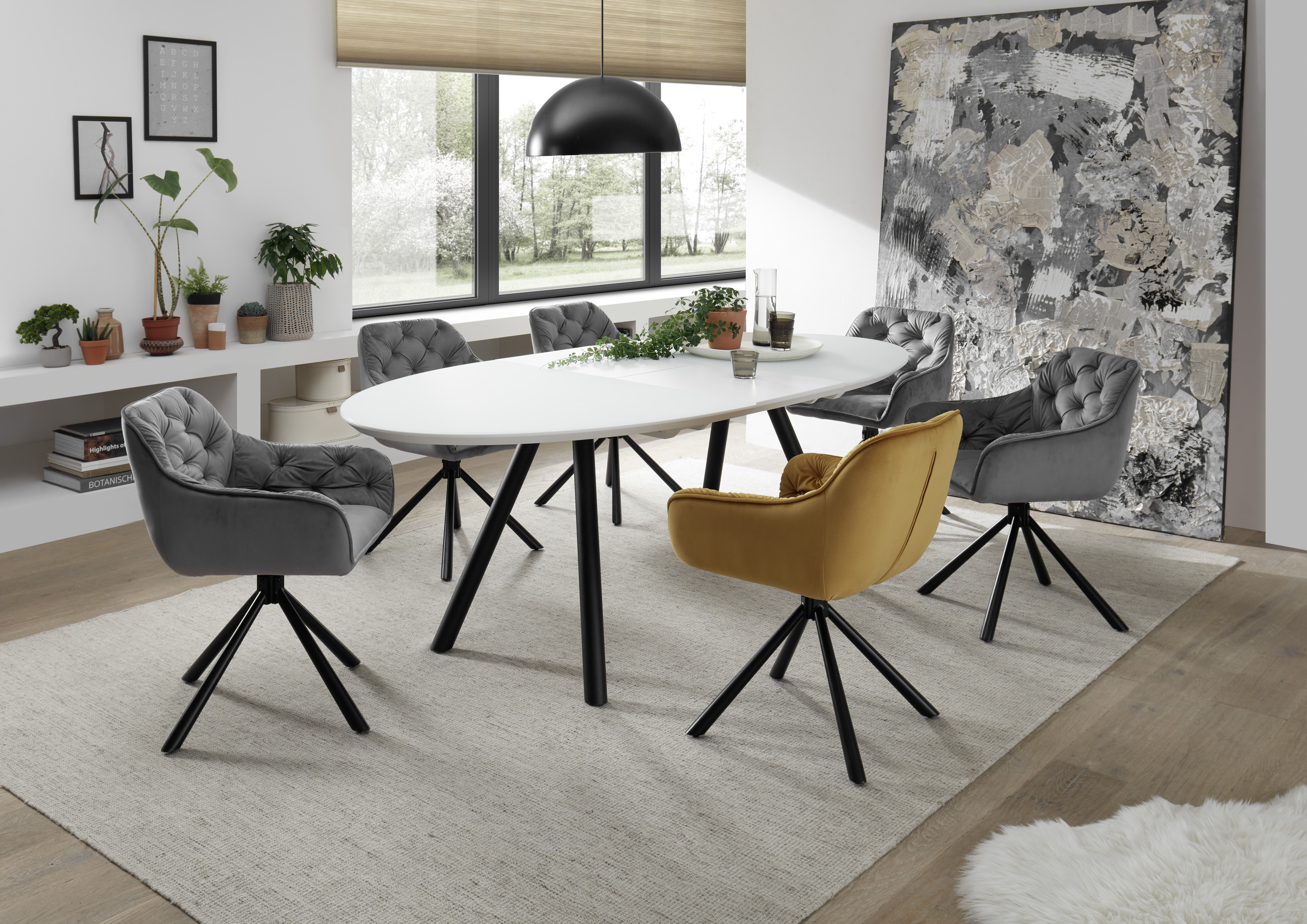 CLAIRE ARMLEHNSTUHL SAMT GRAU