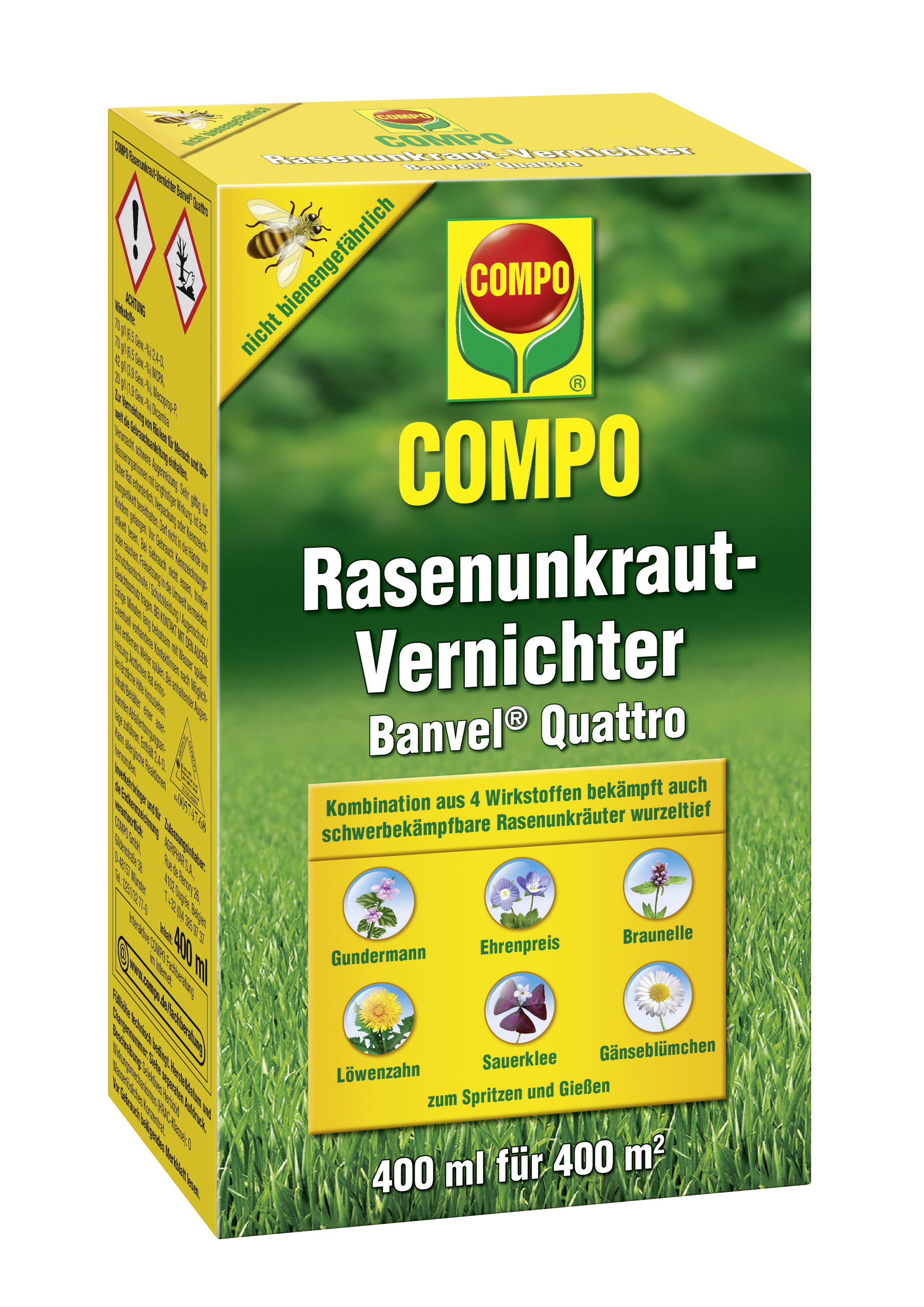 Compo Rasenunkrautvernichter Banvel® Quattro, 400 ml Compo Rasenunkrautvernichter Banvel® Quattro, 400 ml