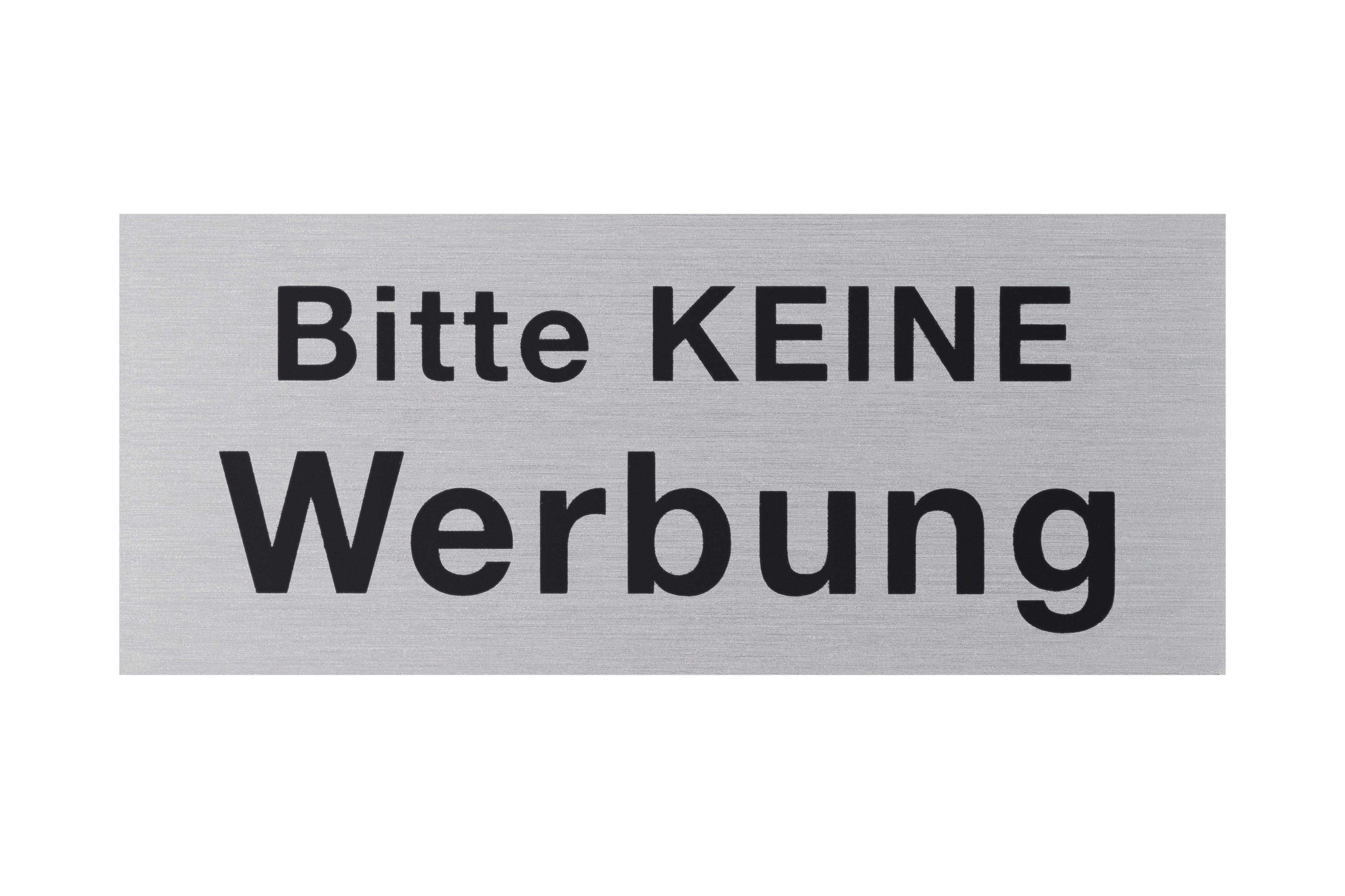 Metafranc Aluminium Hinweisschild, "Bitte keine Werbung" Metafranc Aluminium Hinweisschild, "Bitte keine Werbung"