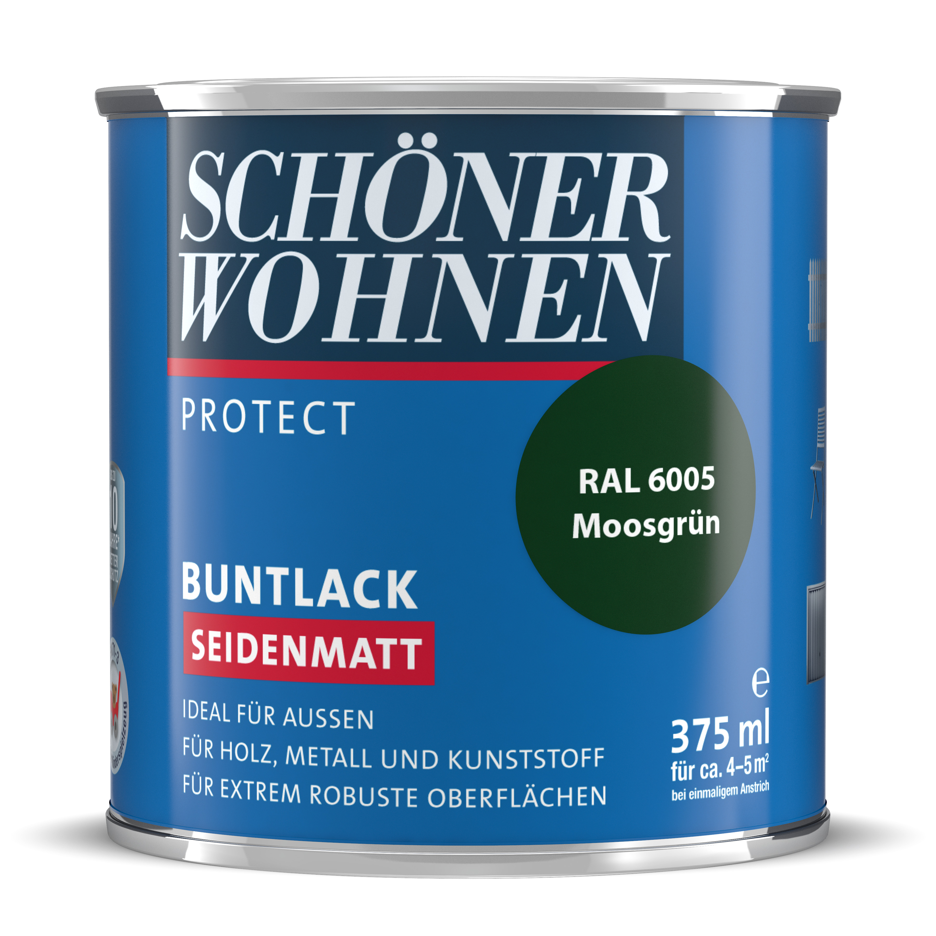 SW_2435-0375-6005 Schöner Wohnen Protect Buntlack, seidenmatt, moosgrün