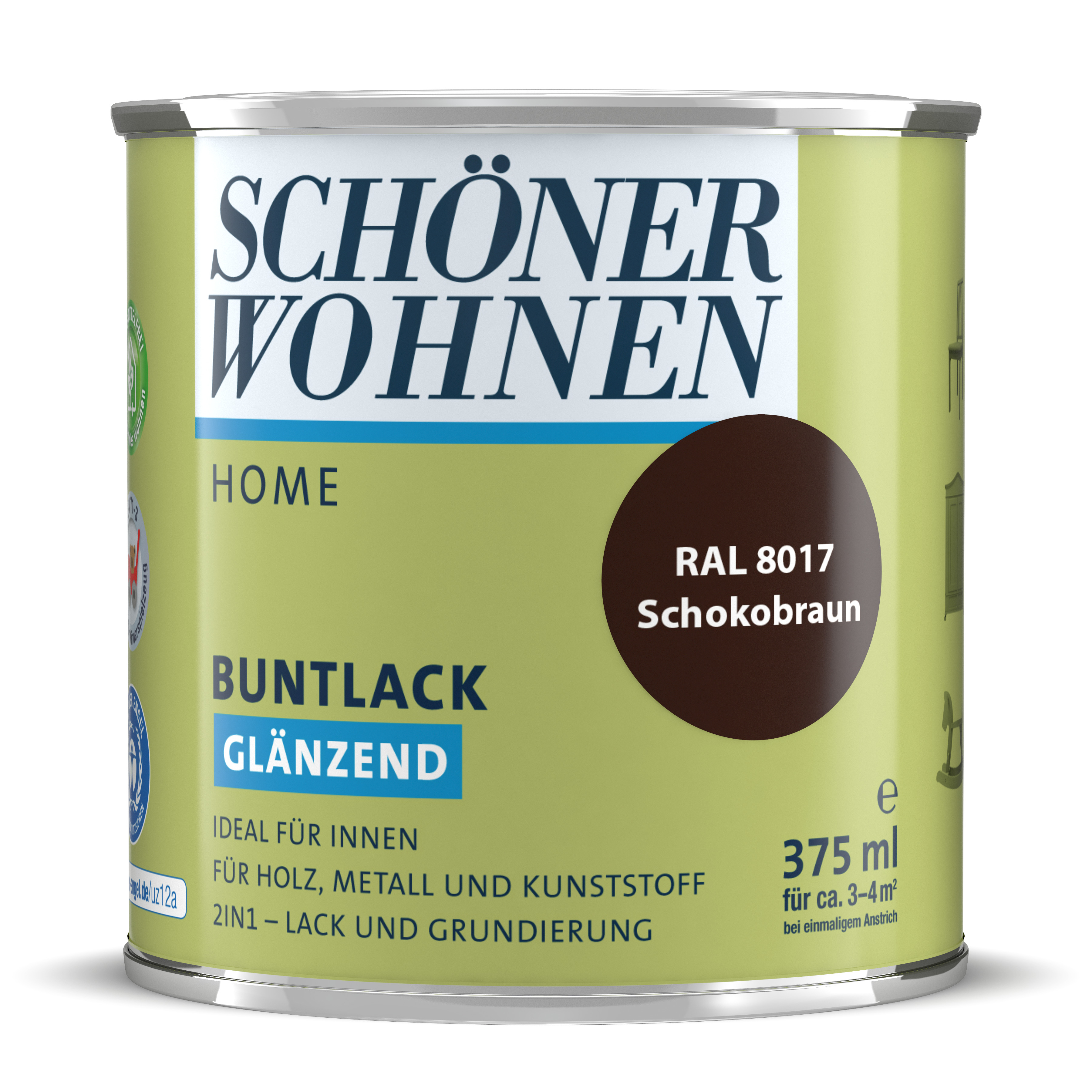 SW_2448-0375-8017 Schöner Wohnen Home Buntlack, glänzend, schokobraun