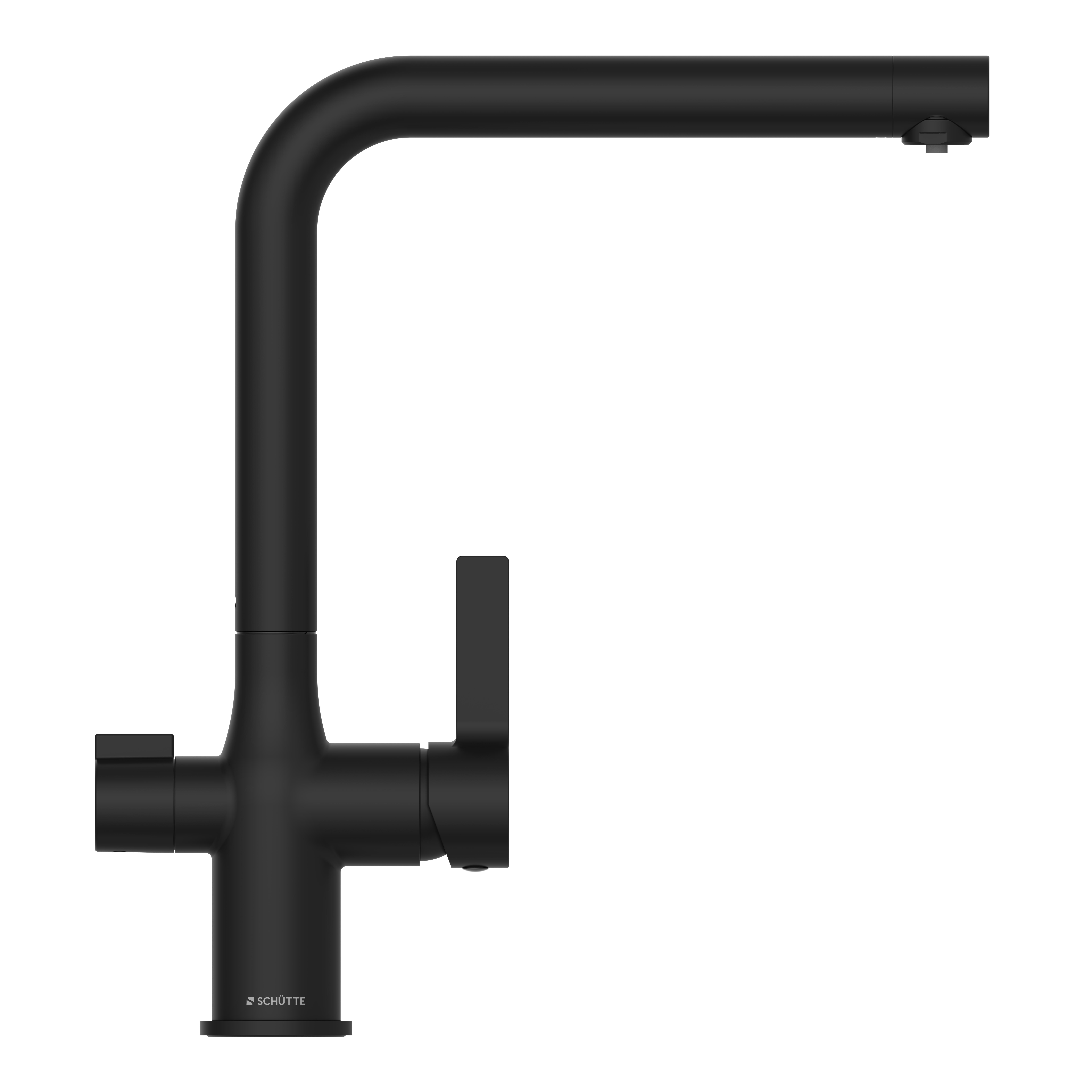 Schütte Trinkwasser-Spültischarmatur AQUASTAR PRO, Schwarz matt, mit Filtersystem