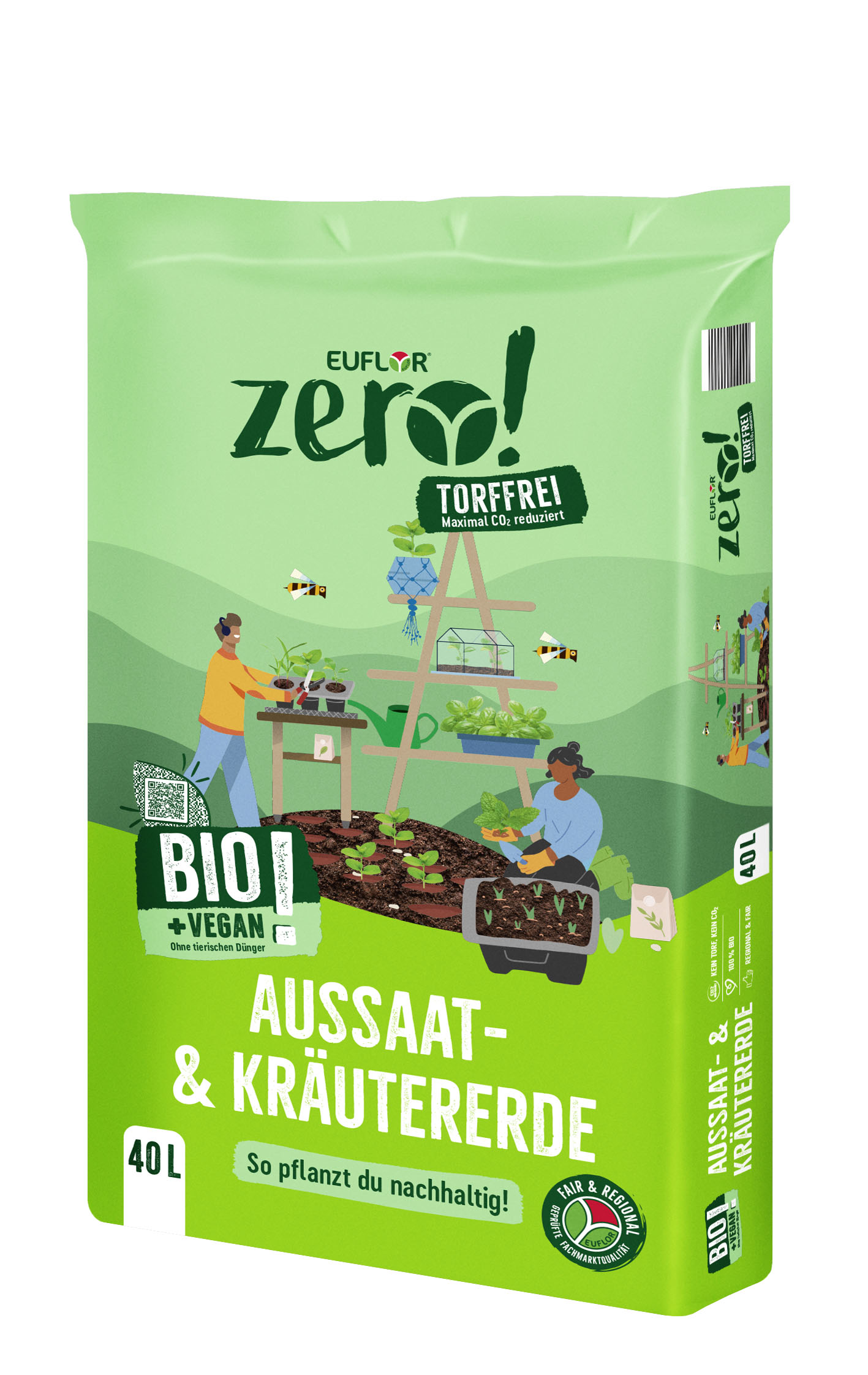 4008089017311_Zero_40L_Aussaat-und-Kr-utererde-3D Euflor zero! Bio Aussaat- & Kräutererde, 40 L