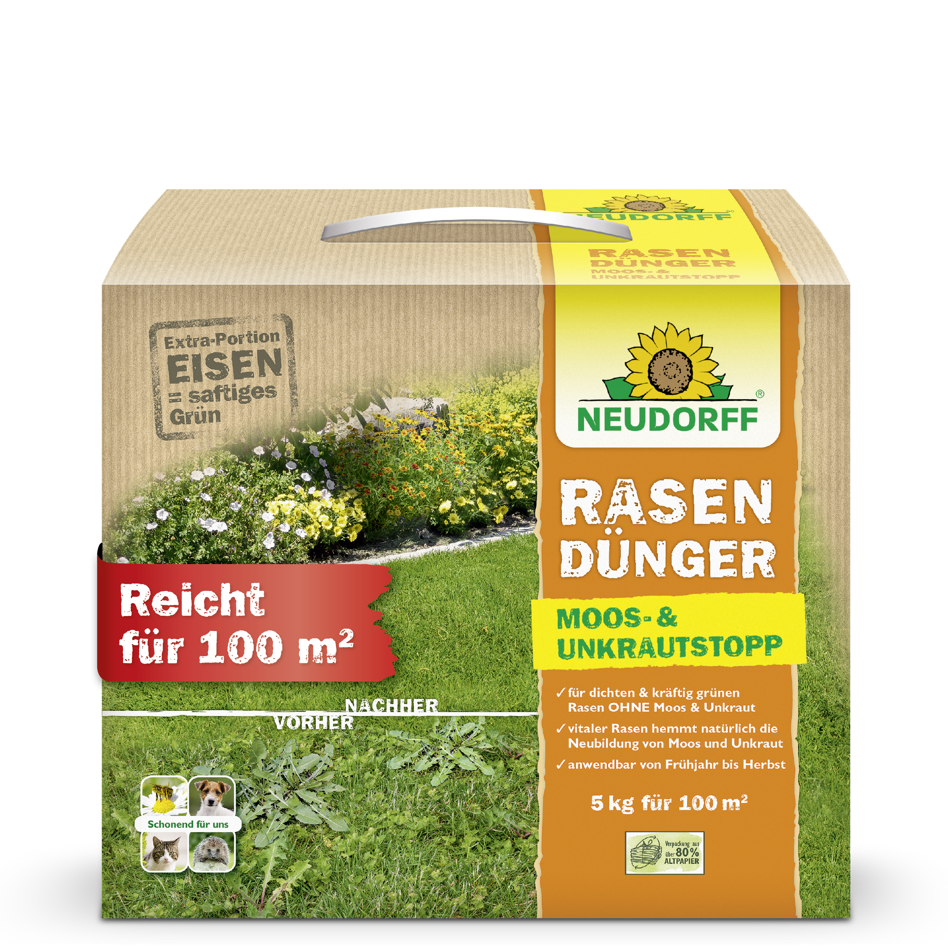 Neudorff RasenDünger Moos- & UnkrautStopp, 5 Kg
