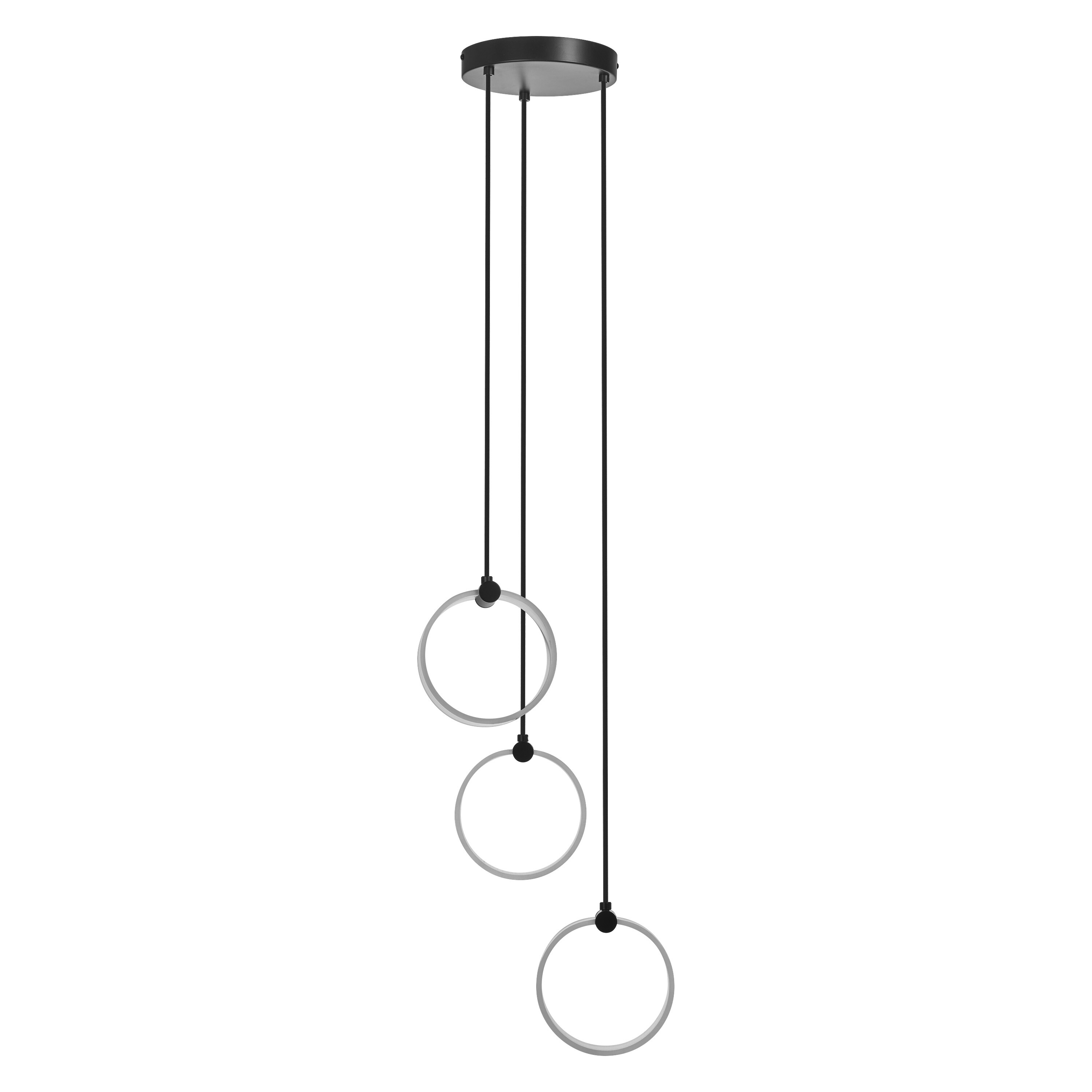 Osram Decor Runde Pendelleuchte, 3 Pendel, 20W, CCT, schwarz