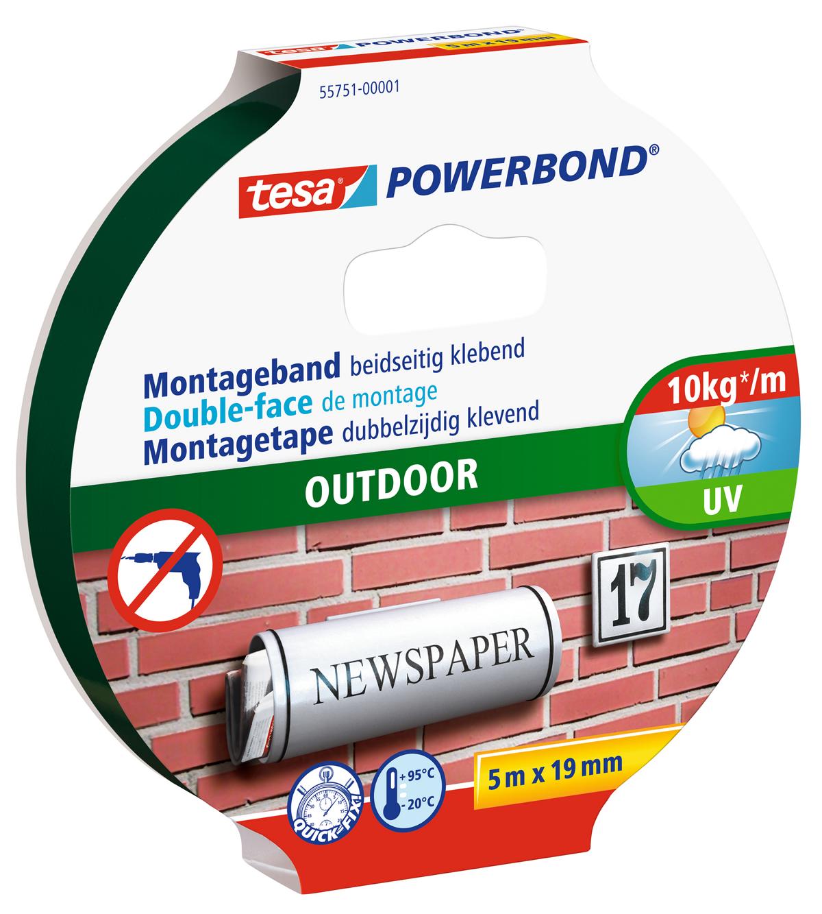 tesa Powerbond Montageband Outdoor, 5 m