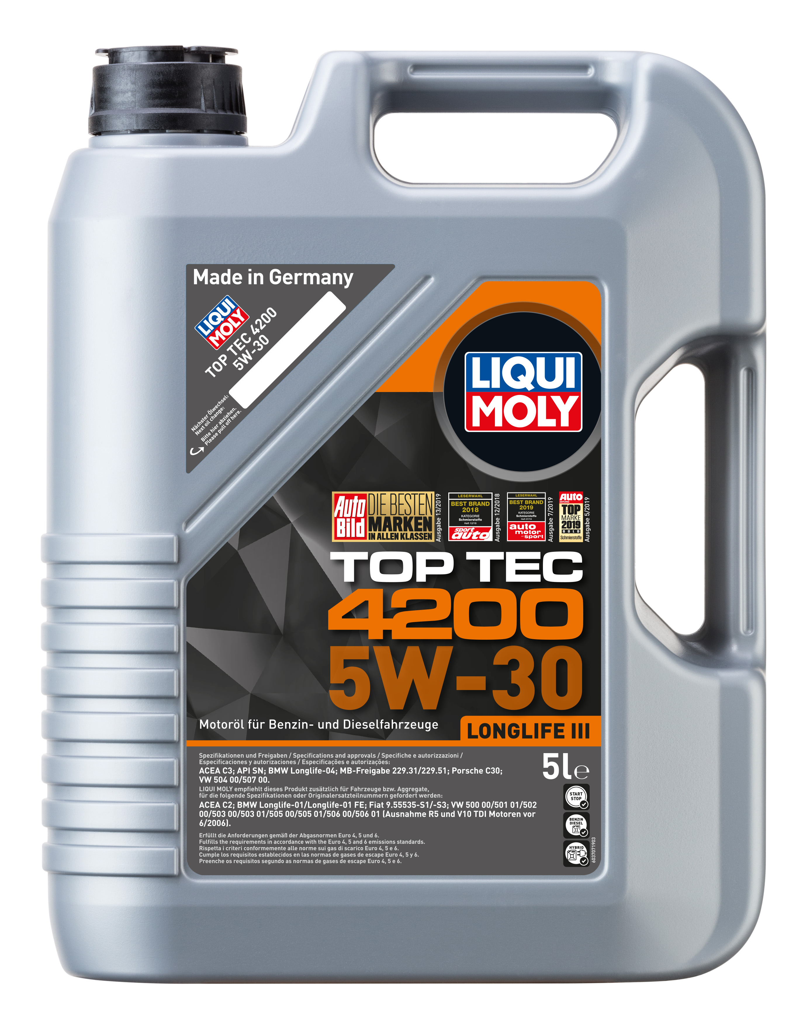 230730 LIQUI MOLY TOP TEC 4200 5W30 5L VW