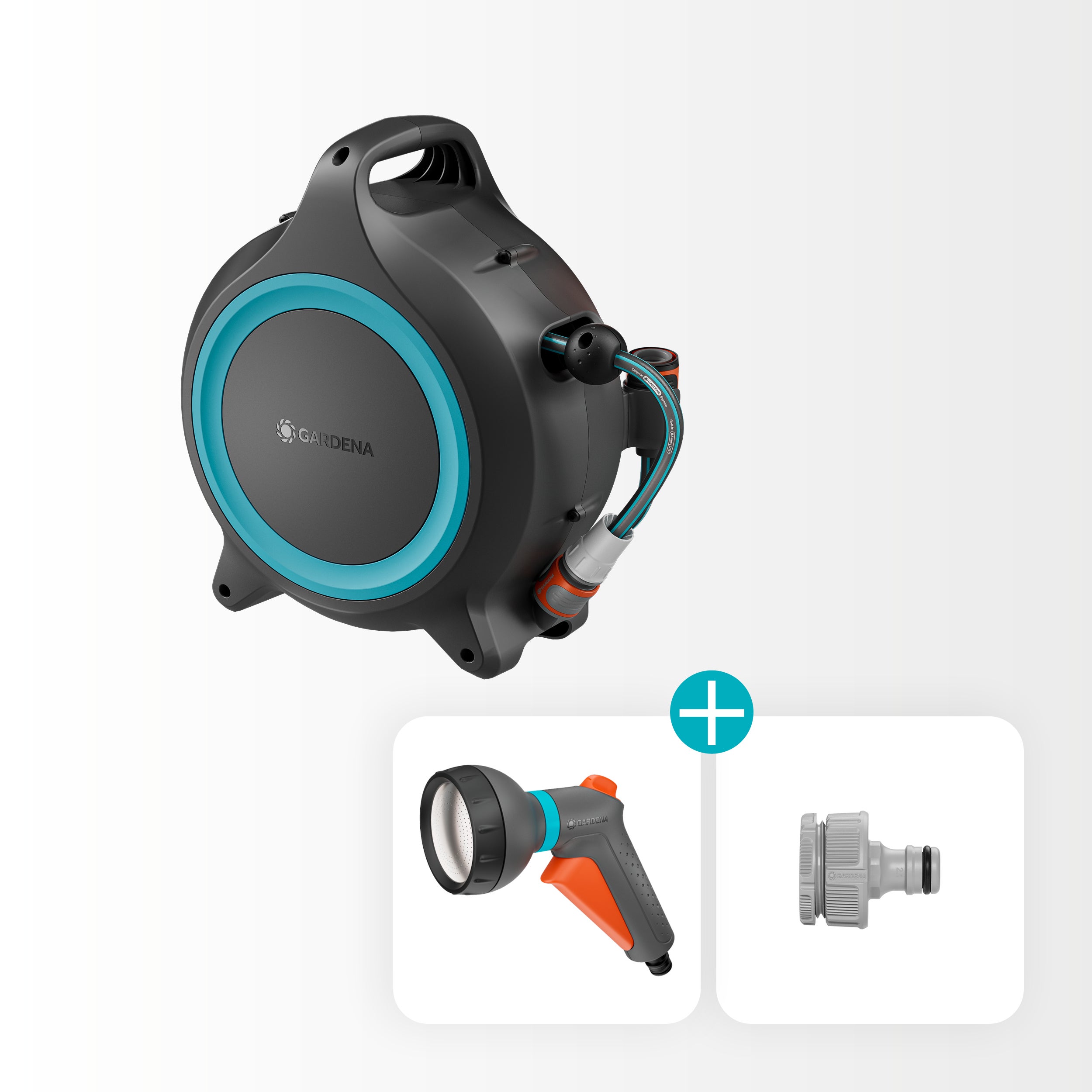Gardena Mobile Schlauchbox MoveMatic, 12 m + 1,5 m