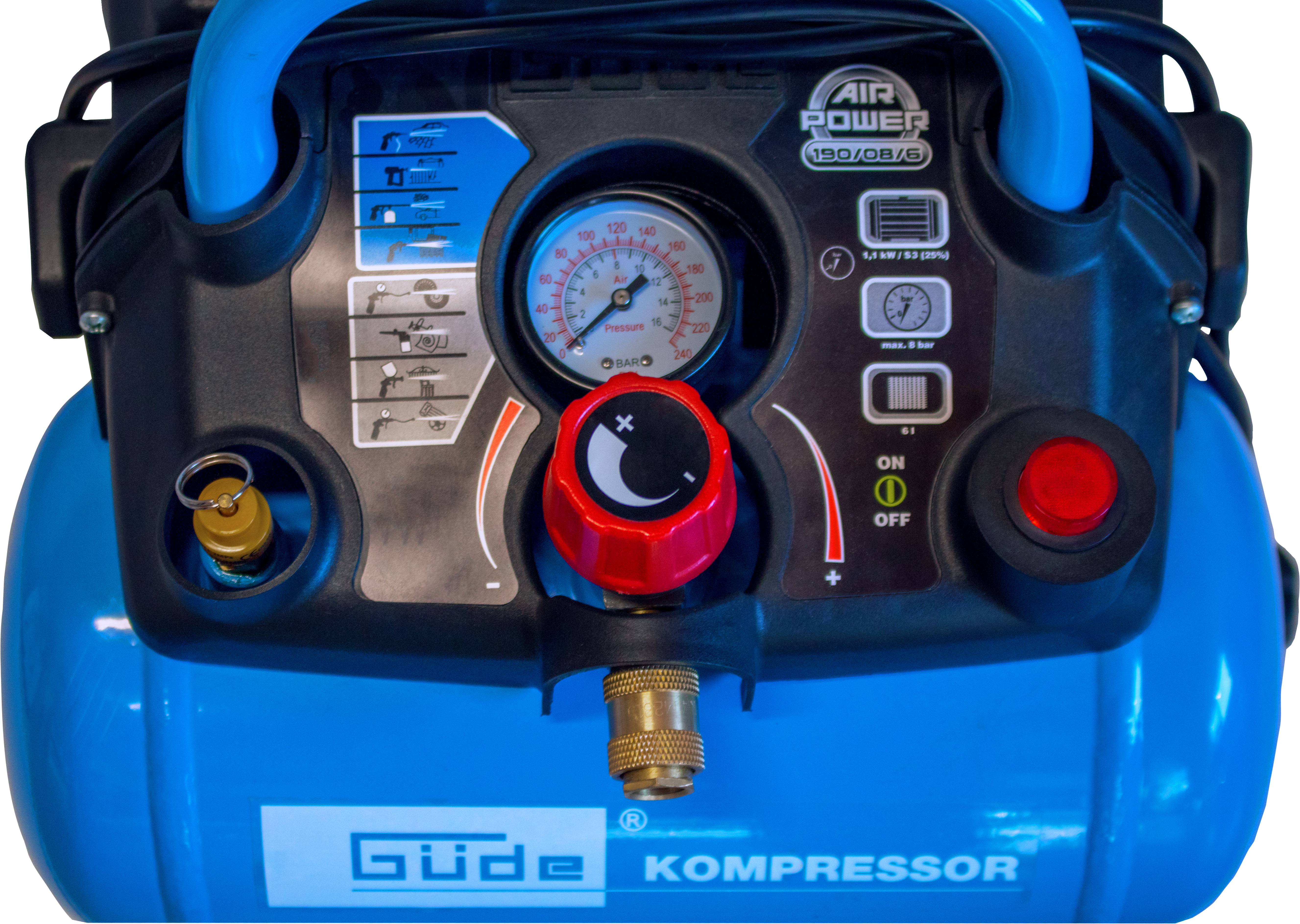 50089_d08 Güde Druckluft Kompressor Airpower 190/08/6