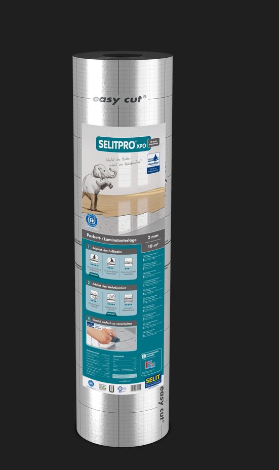 SELITPRO XPO 2 mm Aquastop Laminat-/Parkettunterlagsbahn SELITPRO XPO 2 mm Aquastop Laminat-/Parkettunterlagsbahn