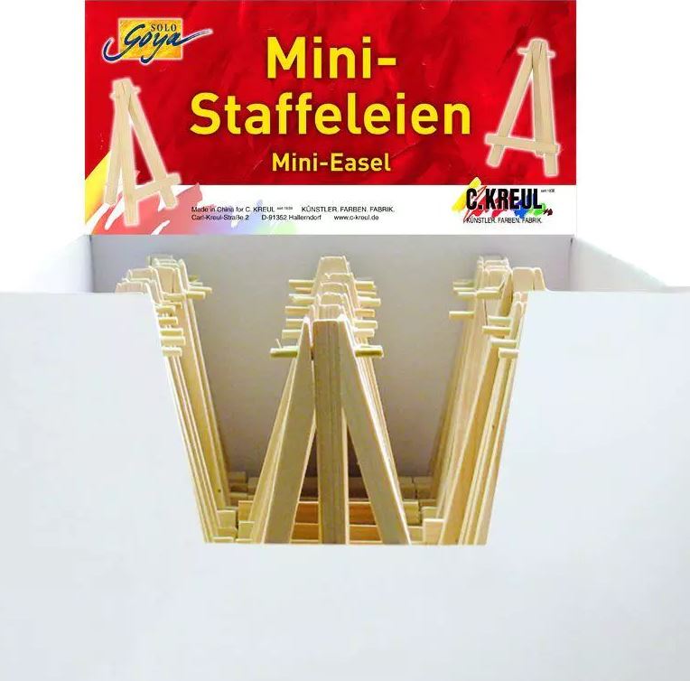 Kreul Mini-Staffeleien für Thekendisplay, Inhalt: 36 Stück