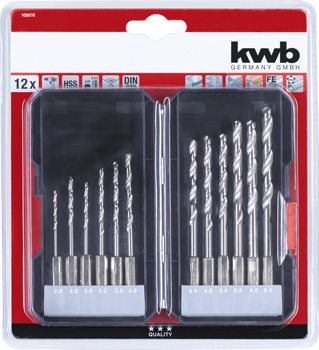 Kwb Metallbohrer-Box, 12-tlg., 2 - 6,5 mm