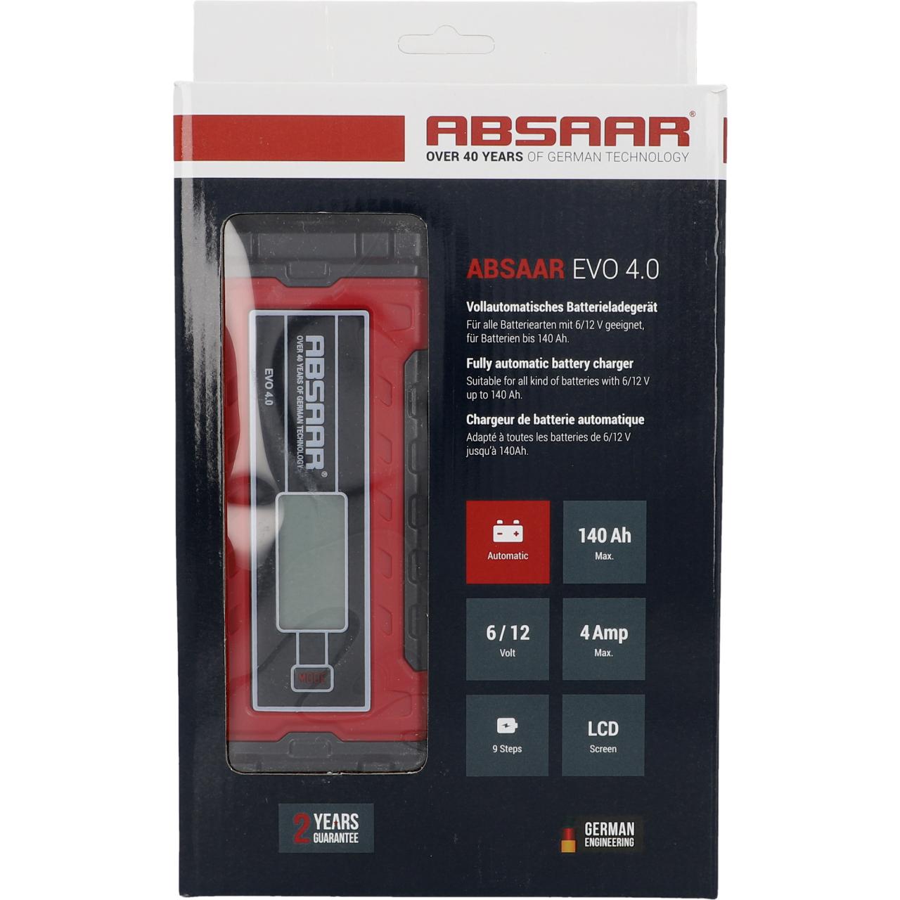 306703xrwzKEi5j81CA ABSAAR BATTERIELADEGERÄT EVO 4.0, 4A, 6/12V
