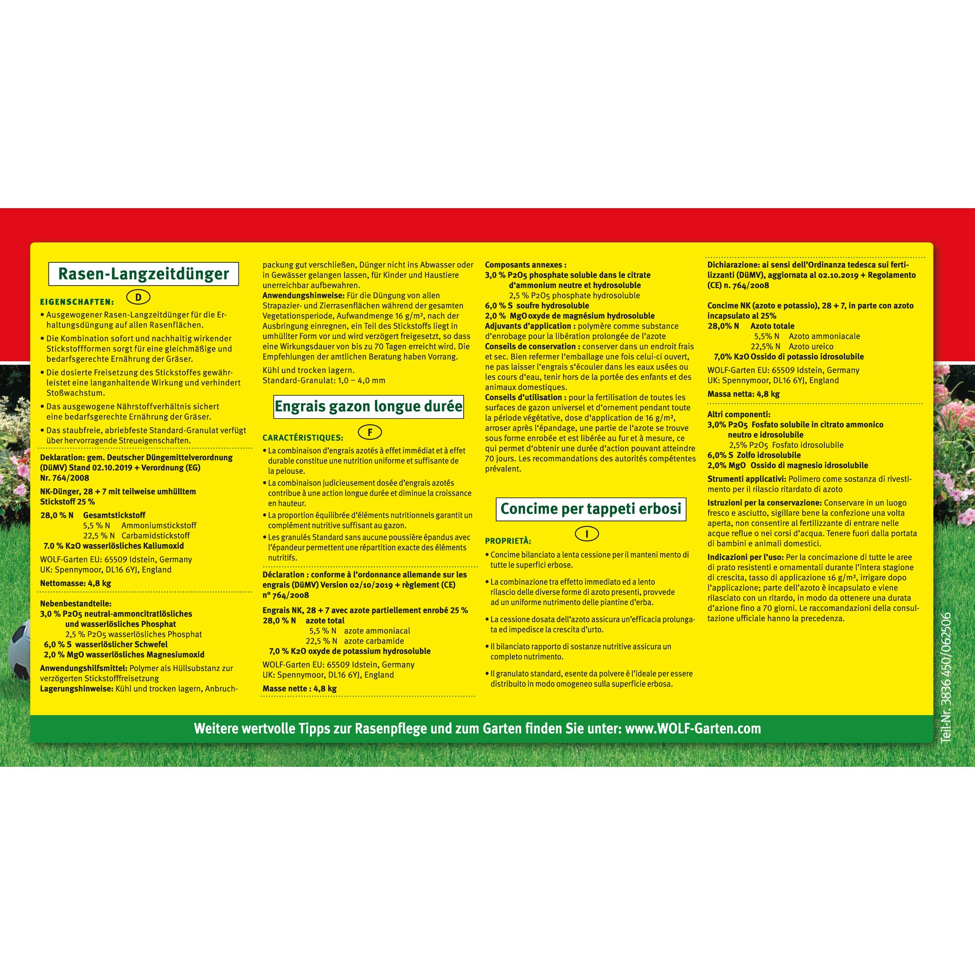 Wolf-Garten Rasen-Langzeitdünger LD 300 A für 300 m²