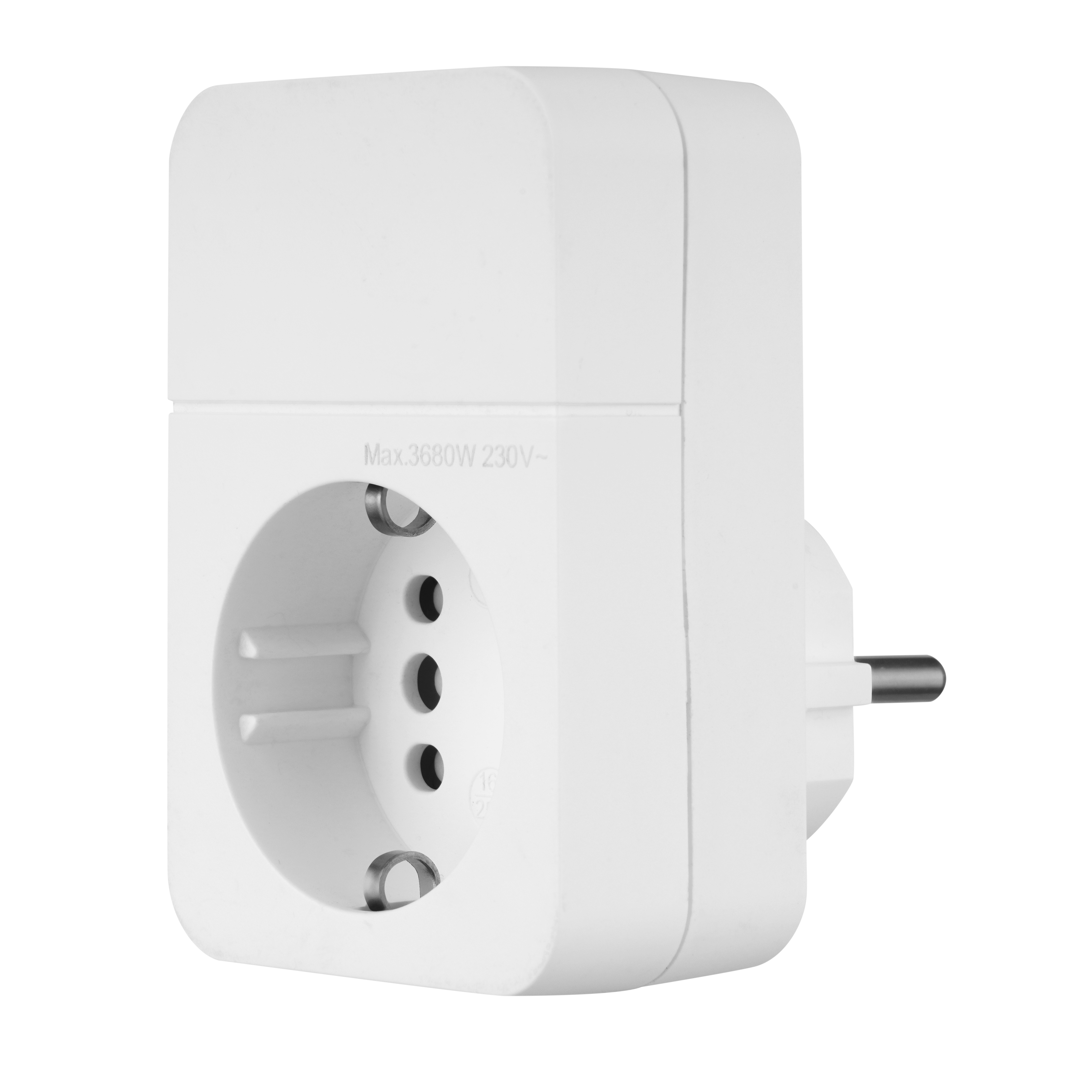 REV Steckdosenadapter mit 2-pol. Schalter Combini, weiß