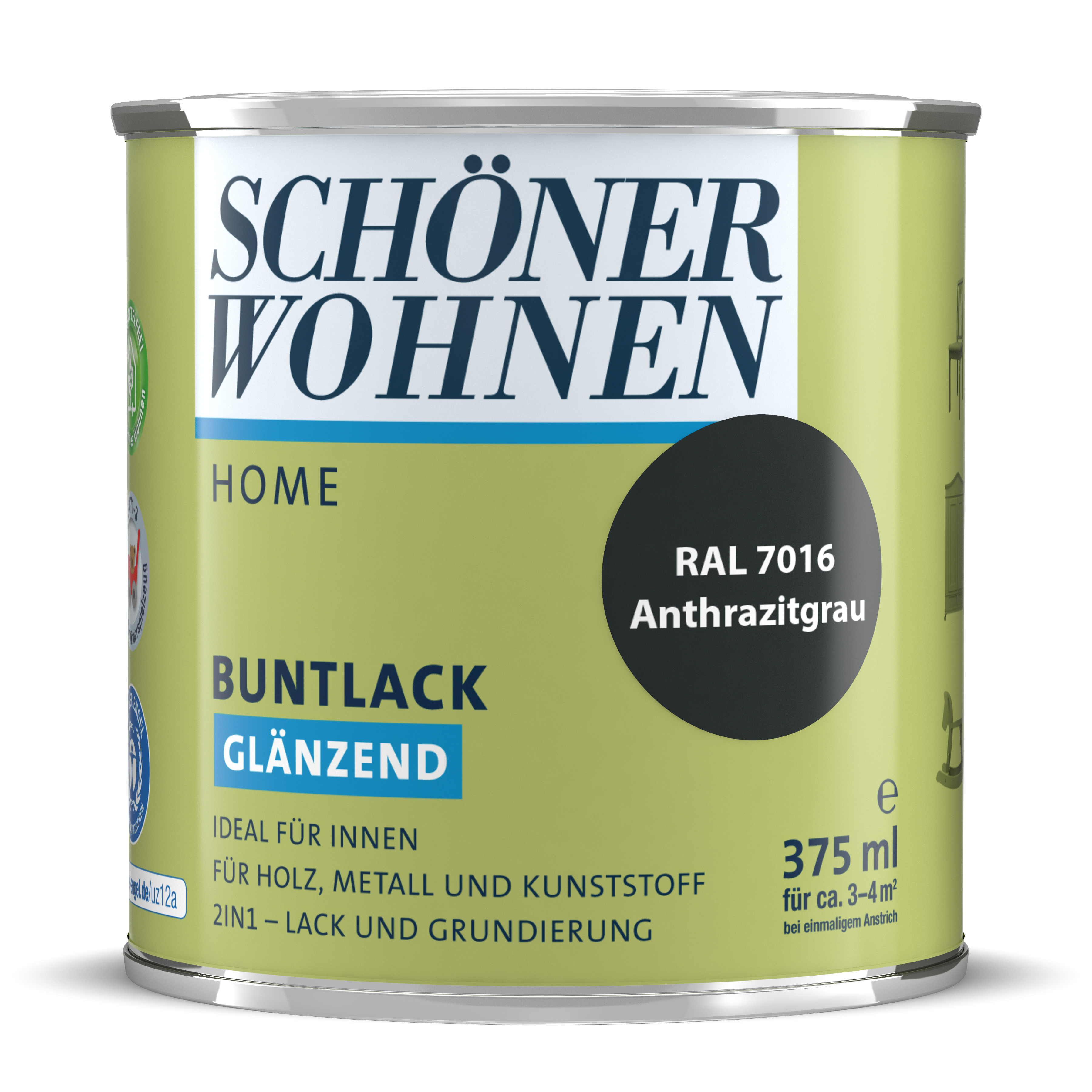 SW_2448-0375-7016 Schöner Wohnen Home Buntlack, glänzend, anthrazitgrau