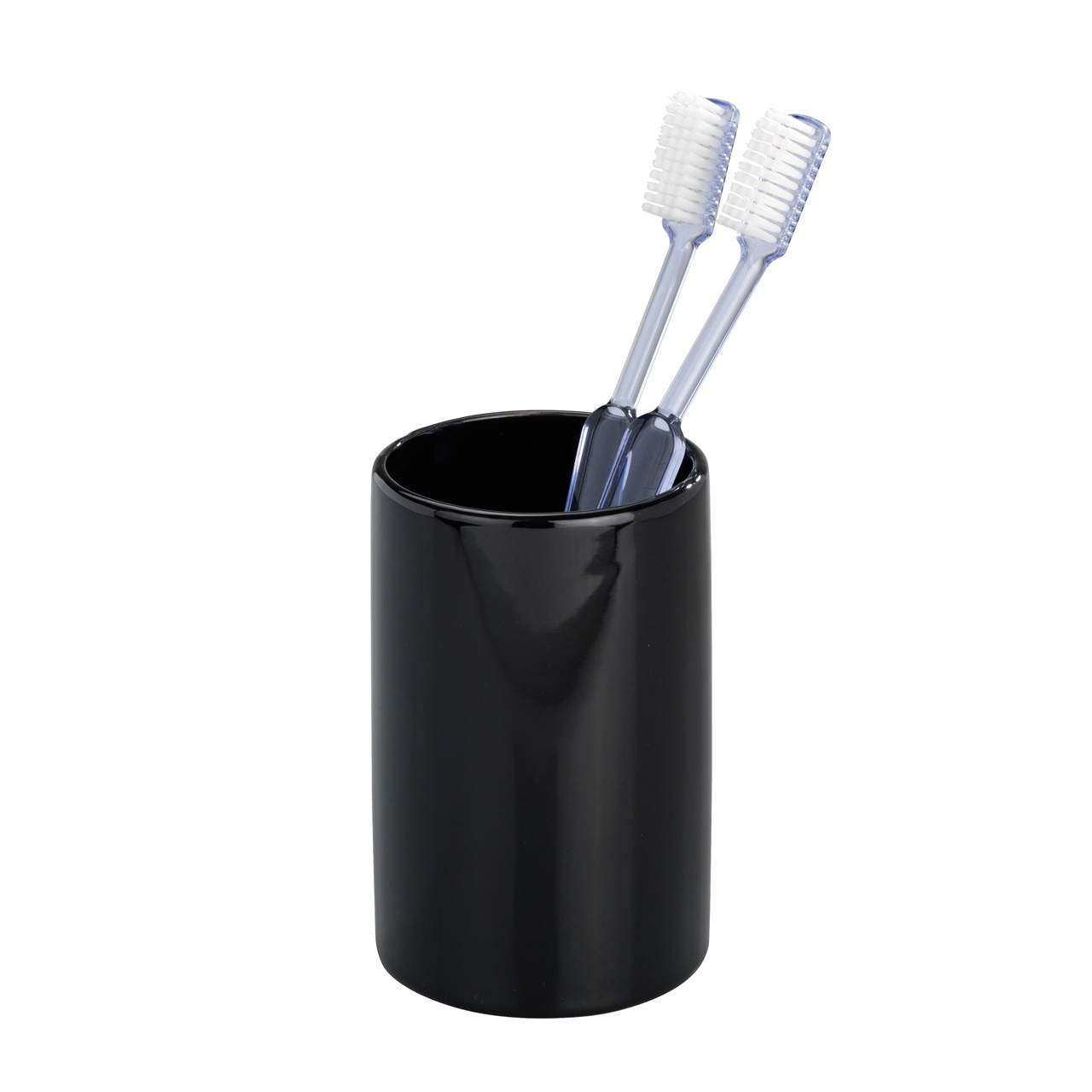 502448-Zahnputzbecher-Mod-Polaris-black_FS_01 WENKO KERAMIK ZAHNPUTZBECHER POLARIS SCHWARZ