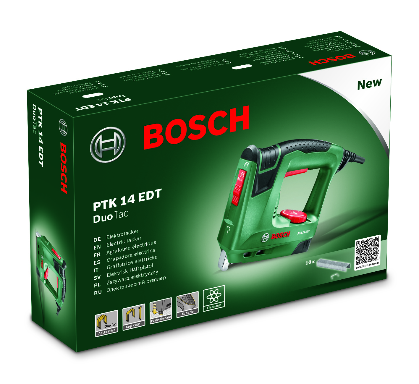 Bosch Elektrotacker PTK 14 EDT Verpackung