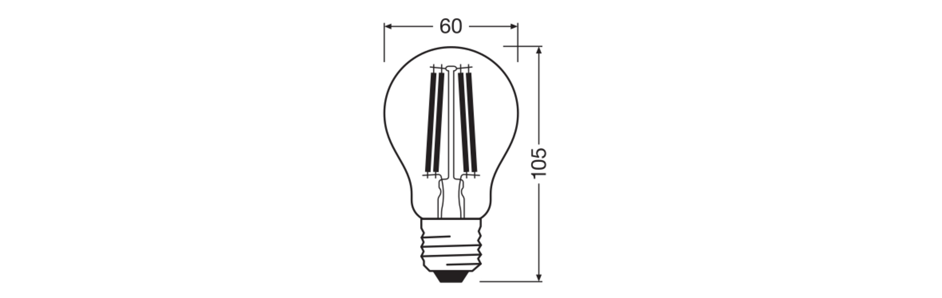 Osram LED Retrofit Classic, kaltweiß, E27