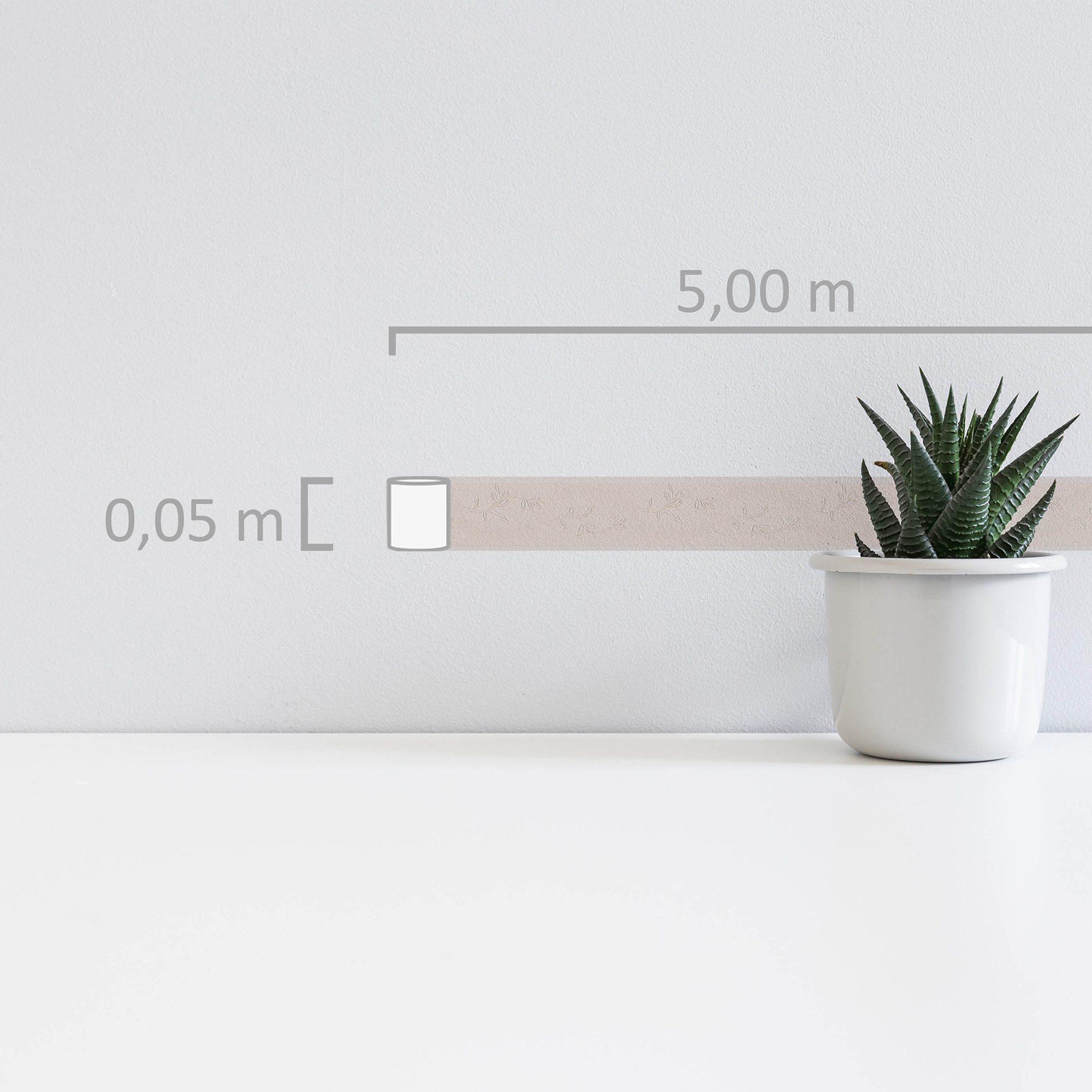 A.S. Création Bordüre mit blätterranken, creme apricot – selbstklebende borte in zarter optik A.S. Création Bordüre mit blätterranken, creme apricot – selbstklebende borte in zarter optik