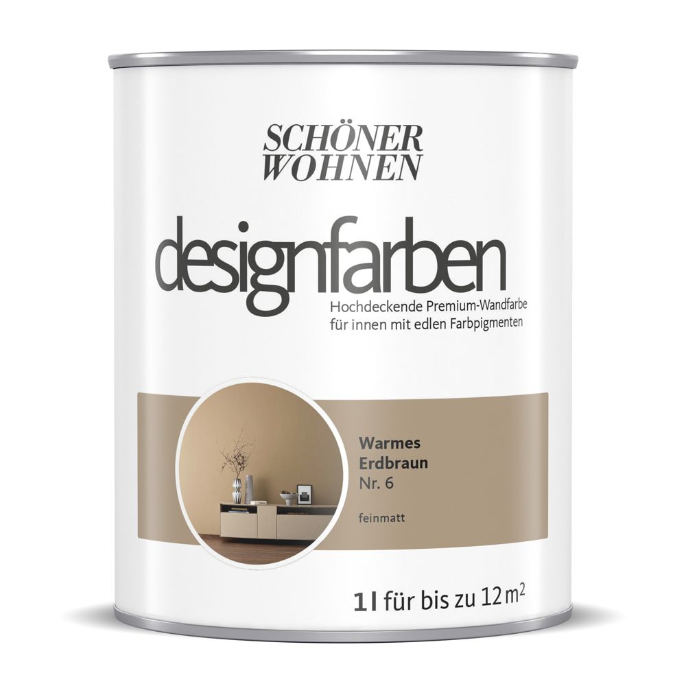 Schöner Wohnen Designfarbe, warmes erdbraun, 1L