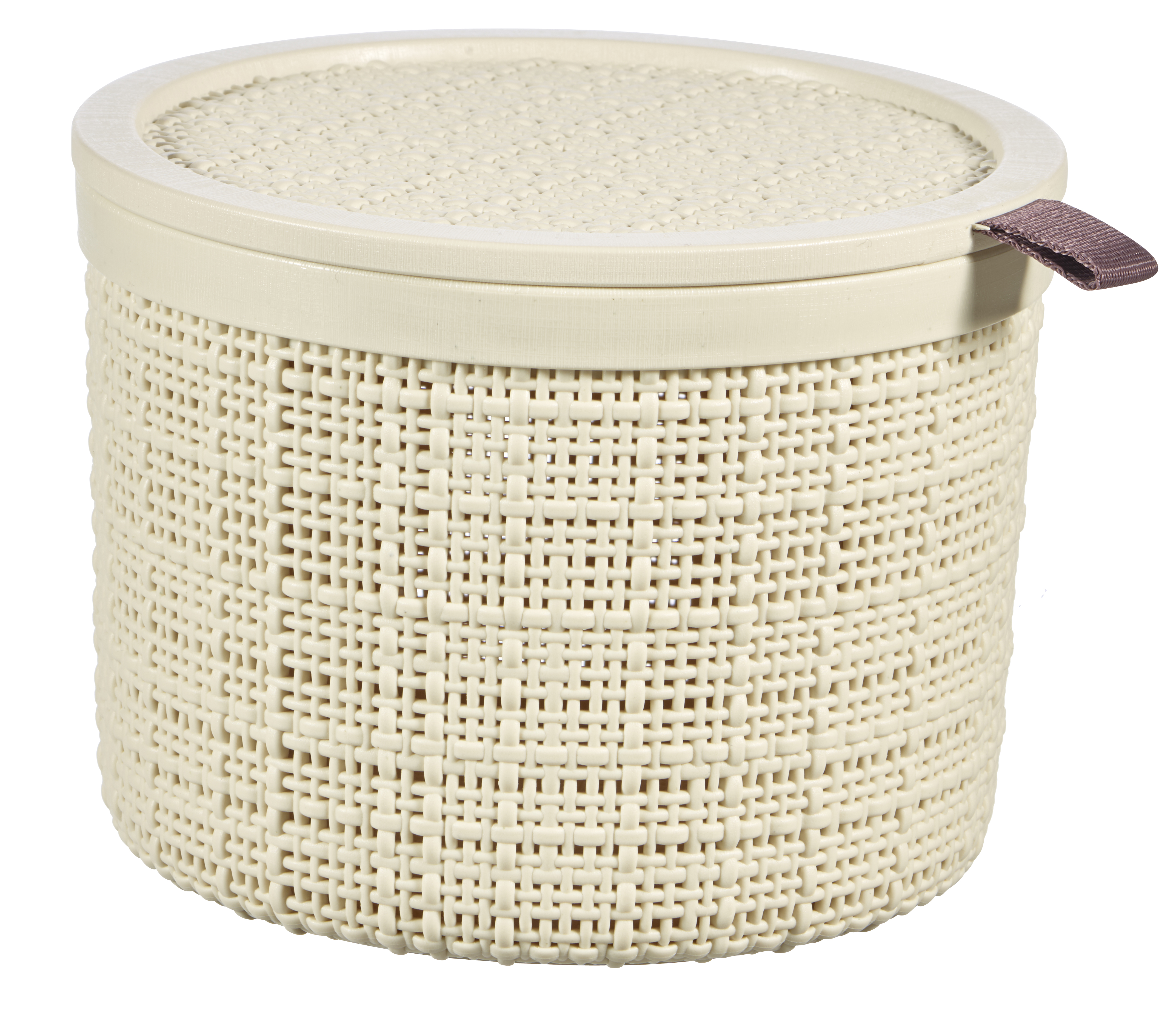 013602 Keter Jute Recycling Aufbewahrungsbox in offwhite, 2 L