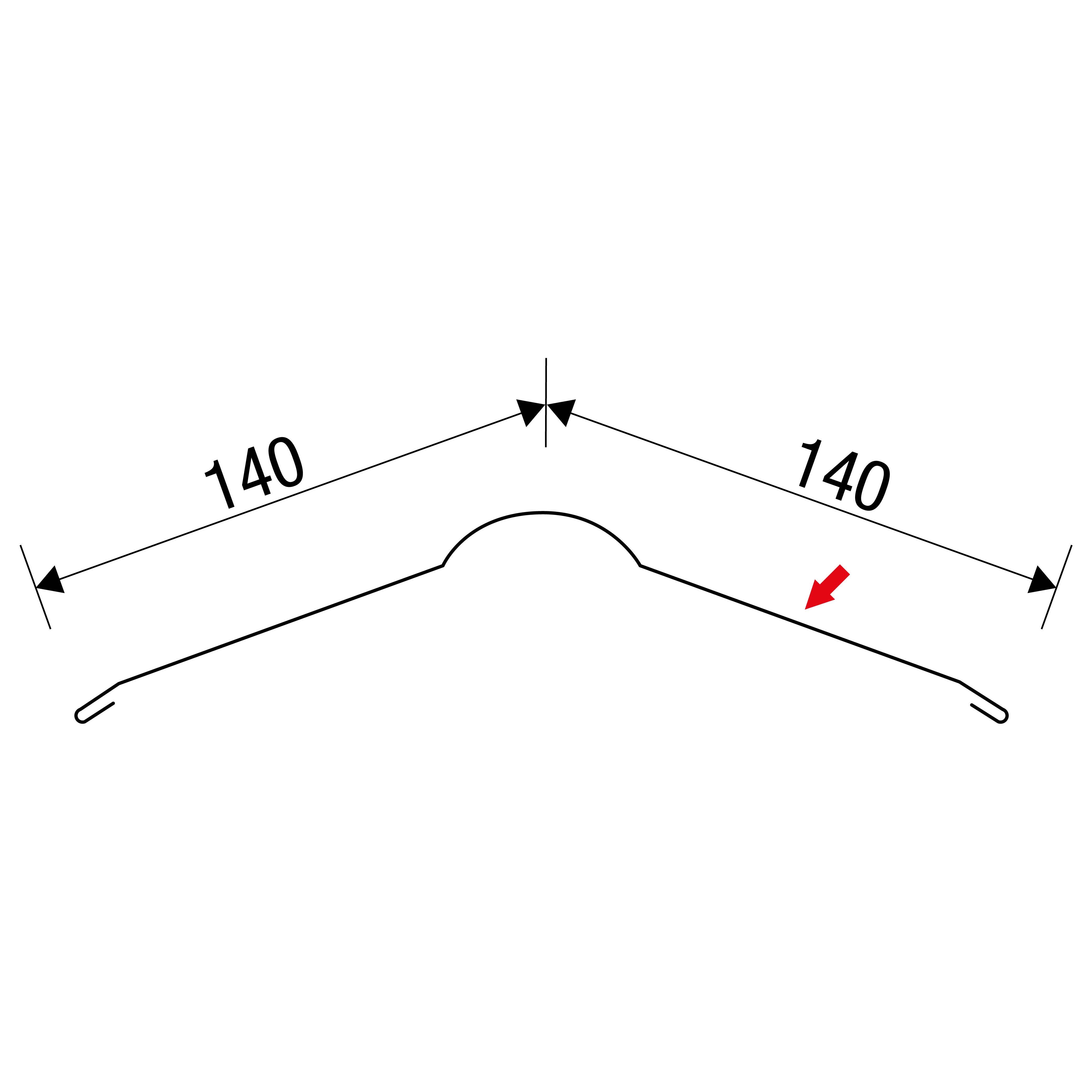 PRECIT Firsthaube anthrazit, 1000 x 140 x 140 x 0,5 mm PRECIT Firsthaube anthrazit, 1000 x 140 x 140 x 0,5 mm