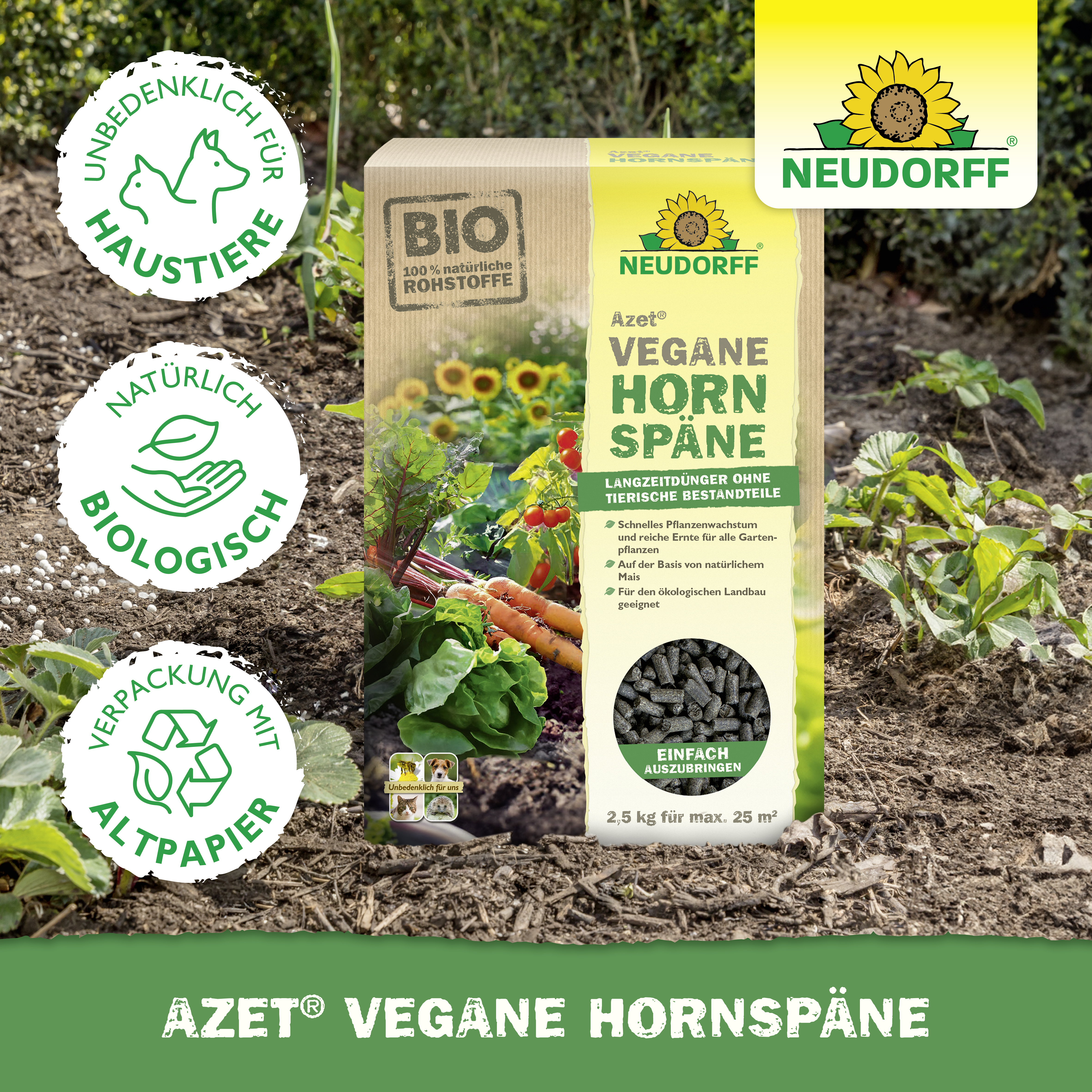 Neudorff Azet Vegane Hornspäne, 2,5 Kg