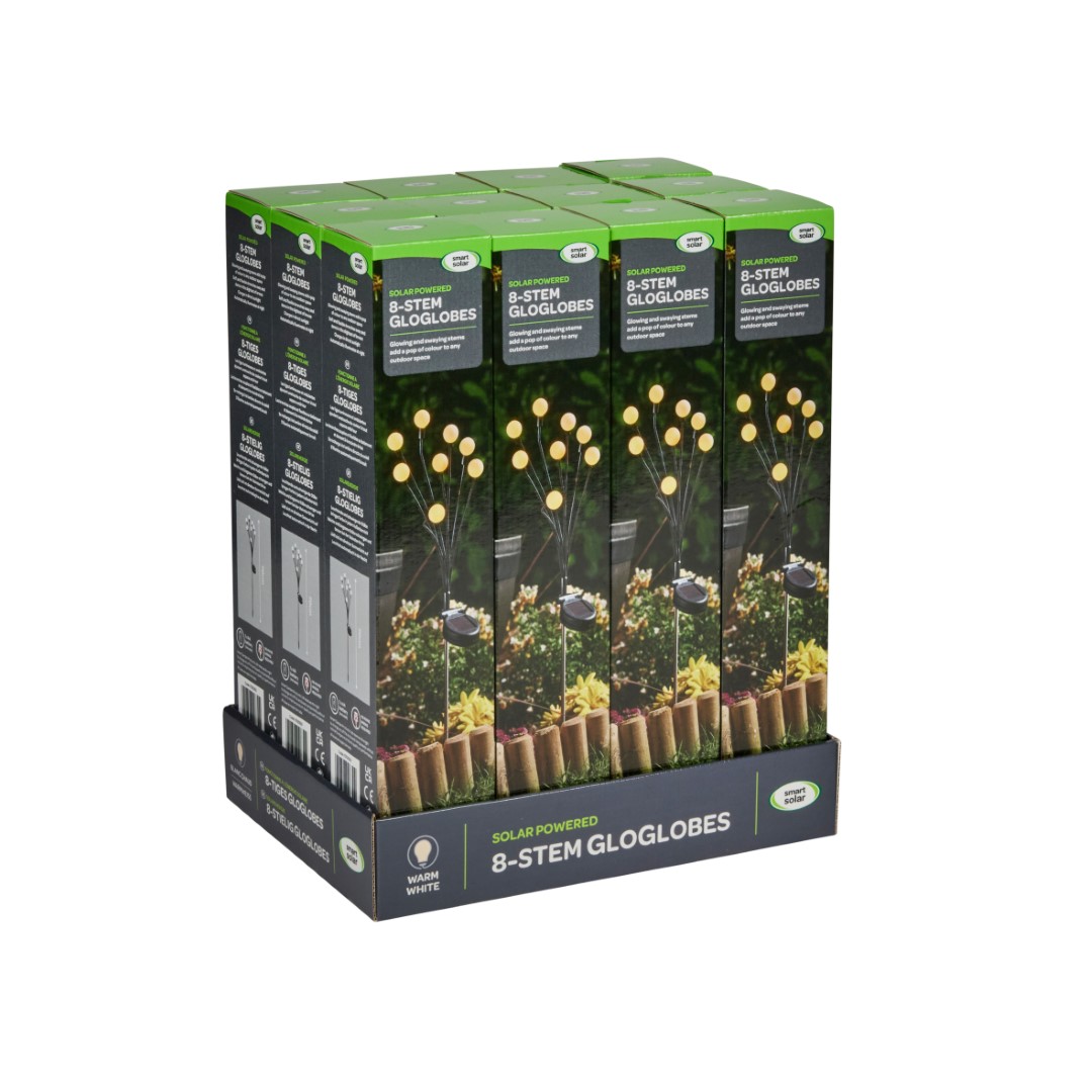 Smart Garden 8-Stern Solarleuchten, warmweiß