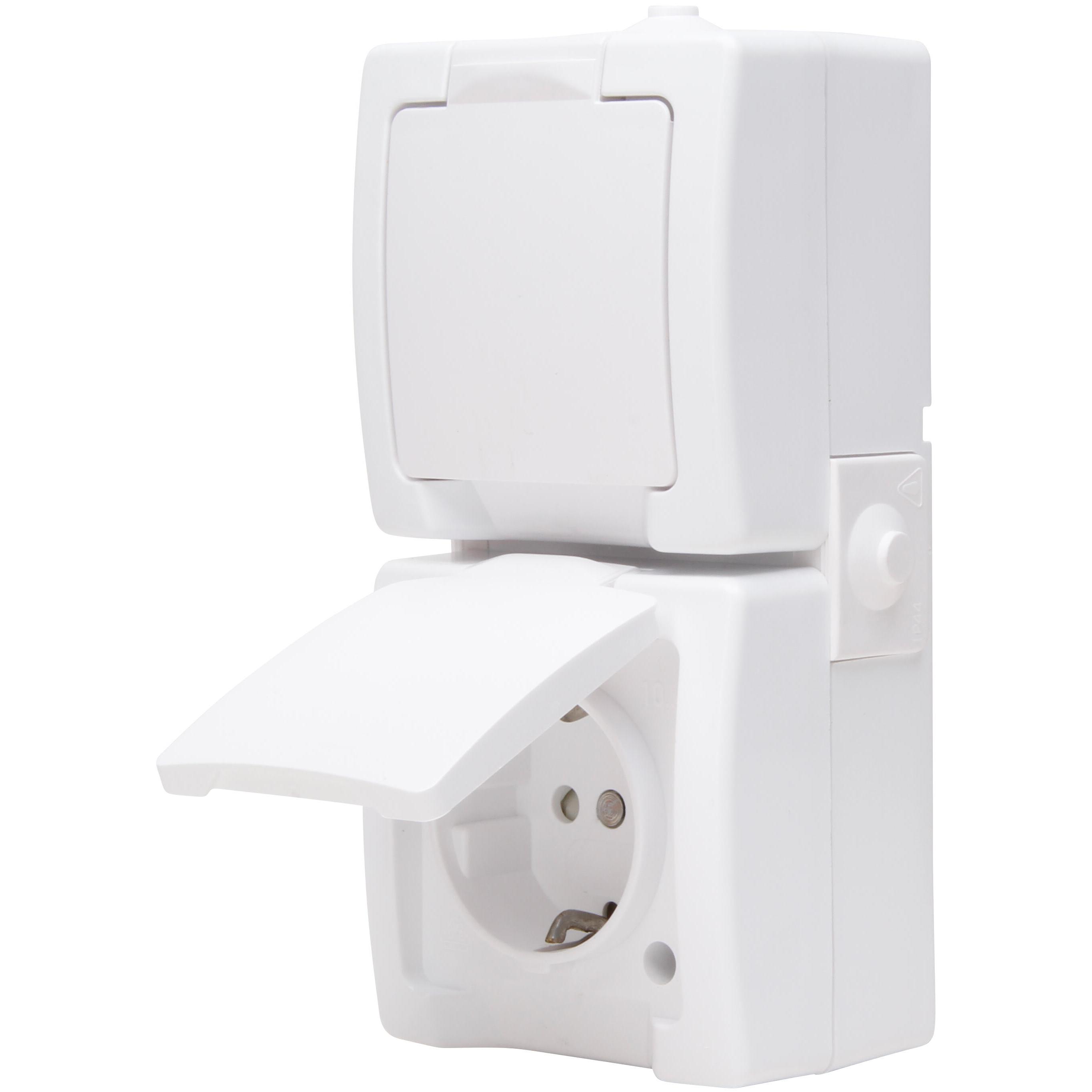 Kopp NAUTIC Schutzkontakt-Steckdose, 2-fach, arktisweiß Kopp NAUTIC Schutzkontakt-Steckdose, 2-fach, arktisweiß