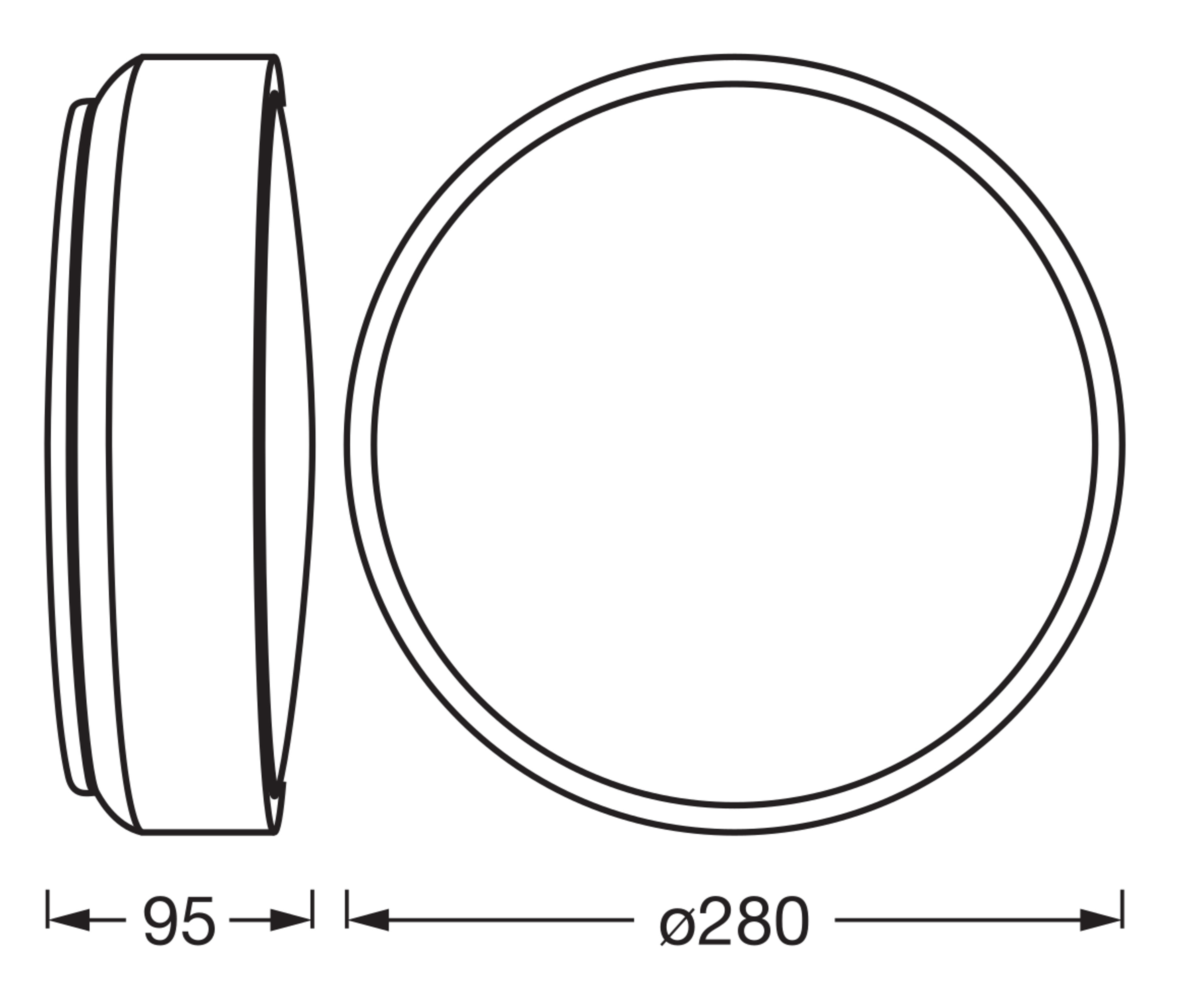 Osram ORBIS Essential 280, 2XE27, schwarz