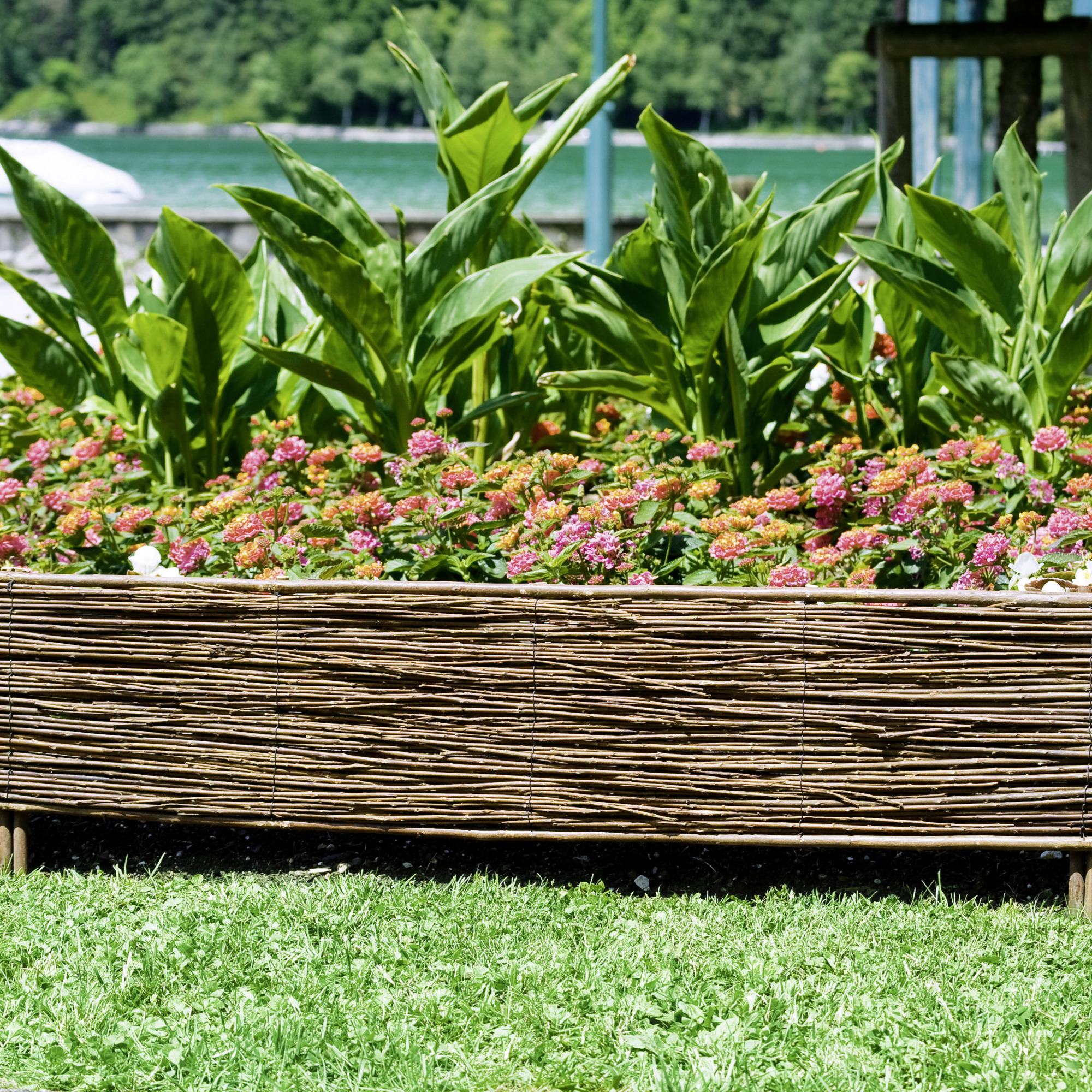 Windhager Beeteinfassung Weide, gerade, 100 x 20/35 cm