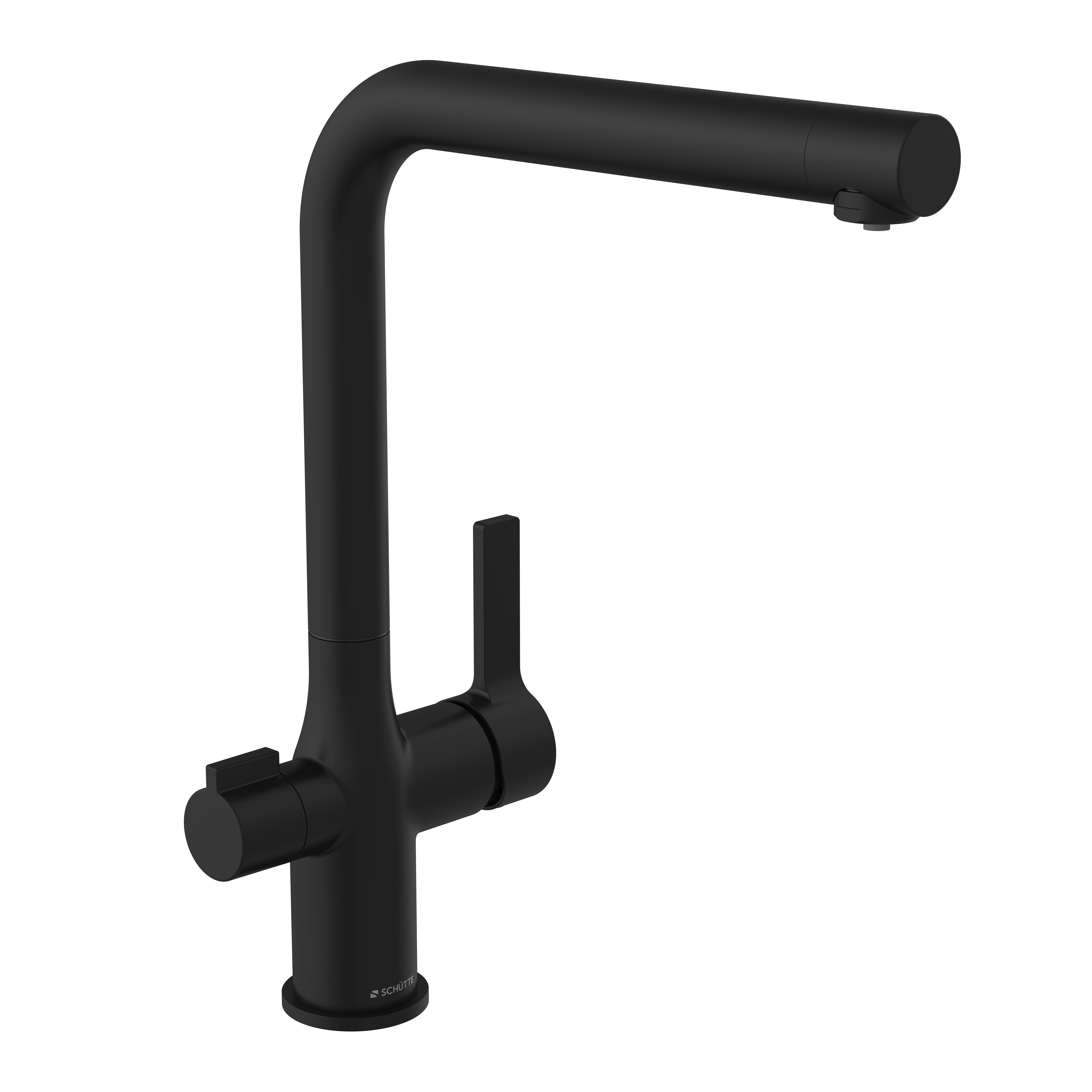 Schütte Trinkwasser-Spültischarmatur AQUASTAR PRO, Schwarz matt, mit Filtersystem