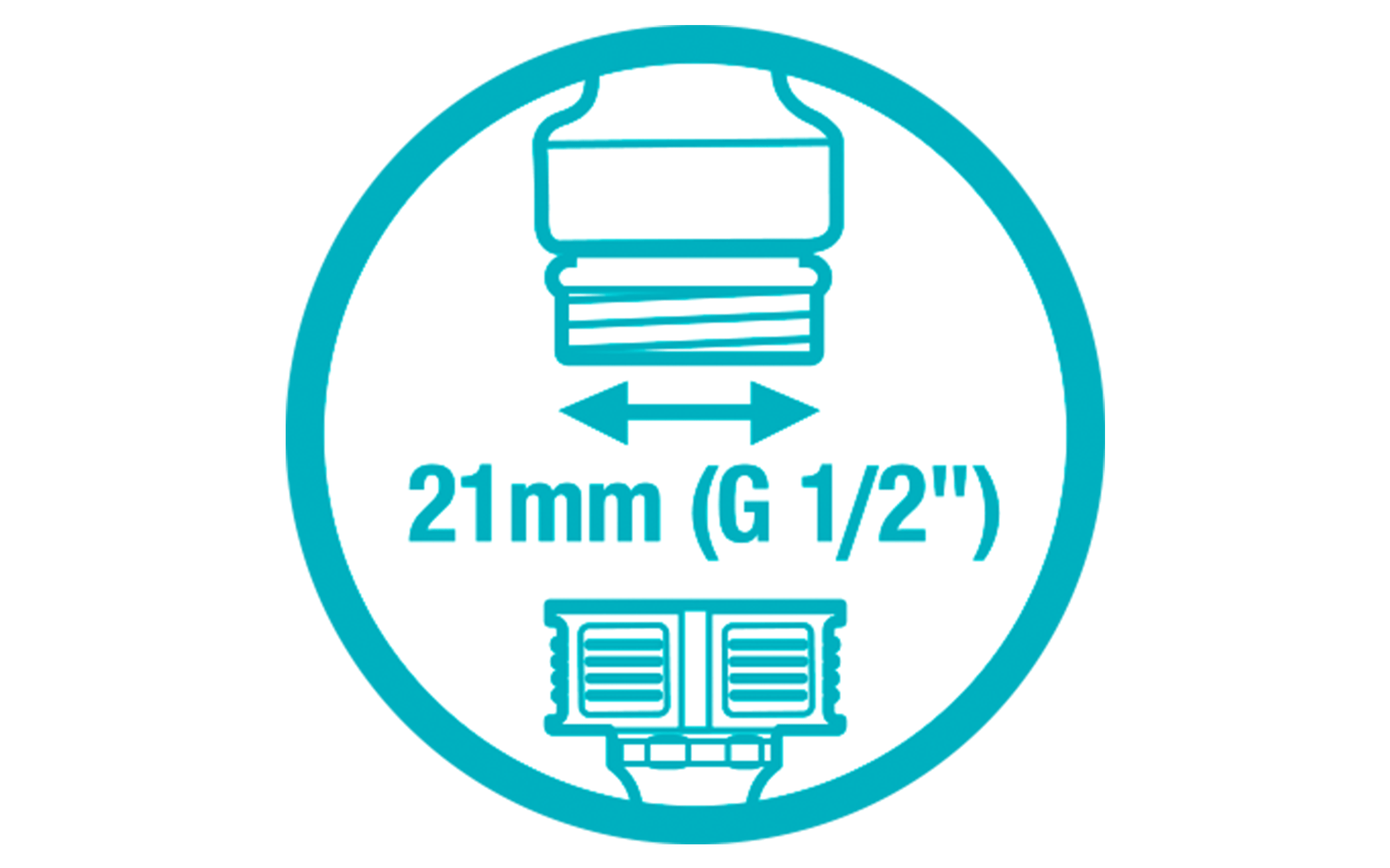 YY-918854znFP2xMWz7D7x Gardena Hahnverbinder 21mm