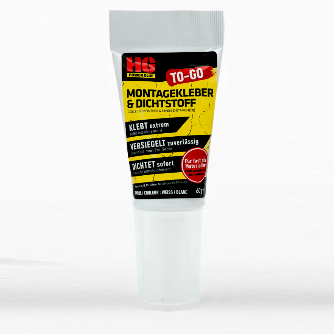 HG Montagekleber & Dichtstoff TO-GO, 60 g HG Montagekleber & Dichtstoff TO-GO, 60 g