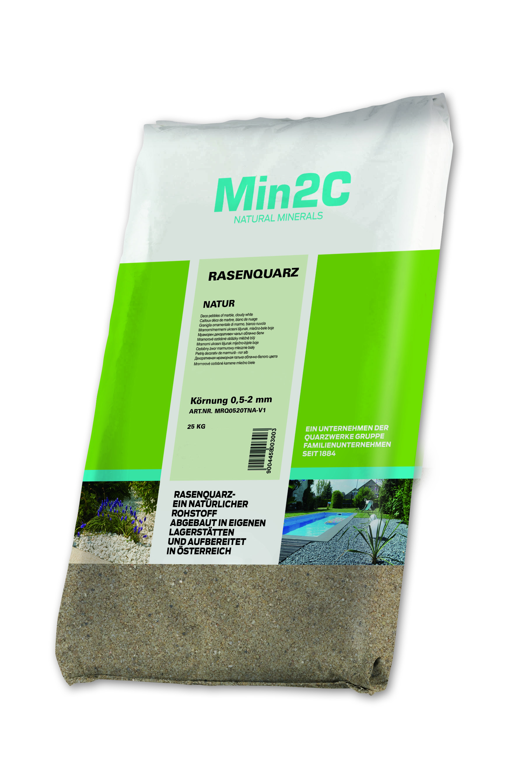 683613-MRQ0520TNA-V1 Rasenquarz, natur, 0,5 - 2 mm von Min2C