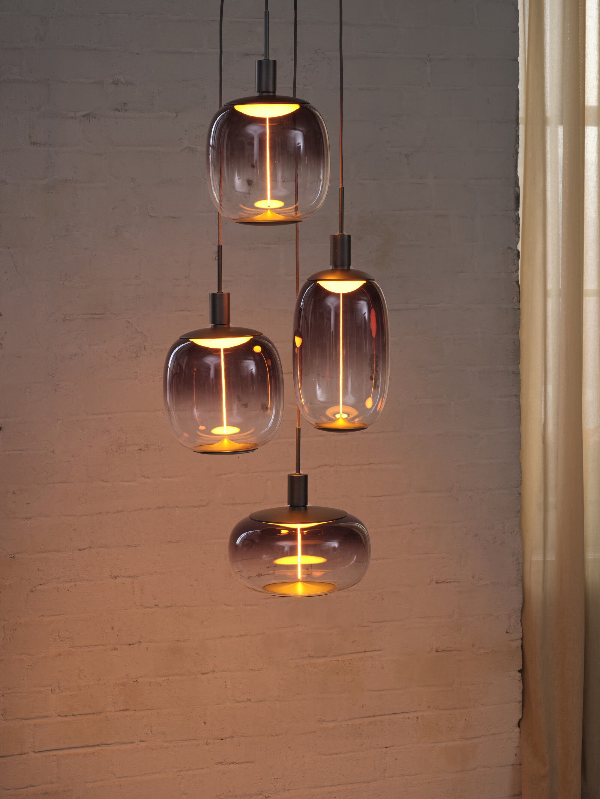 Osram DECOR Needle Pendelleuchte, 4XE27, dunkelgrau