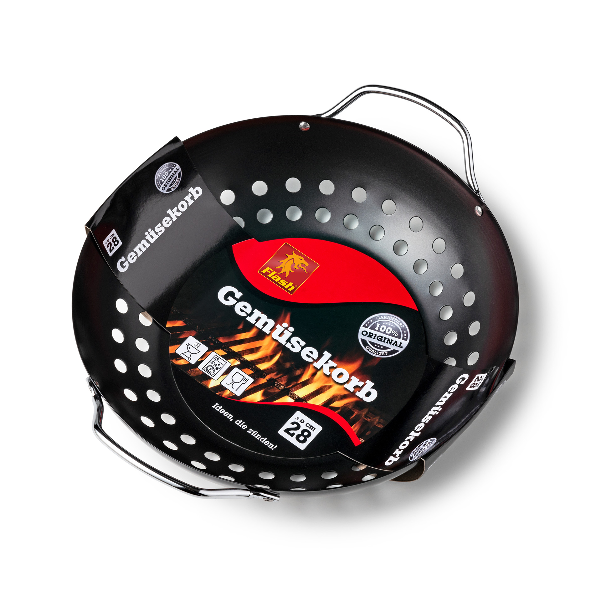 Boomex Flash Gemüse Grillkorb, ø 28 cm