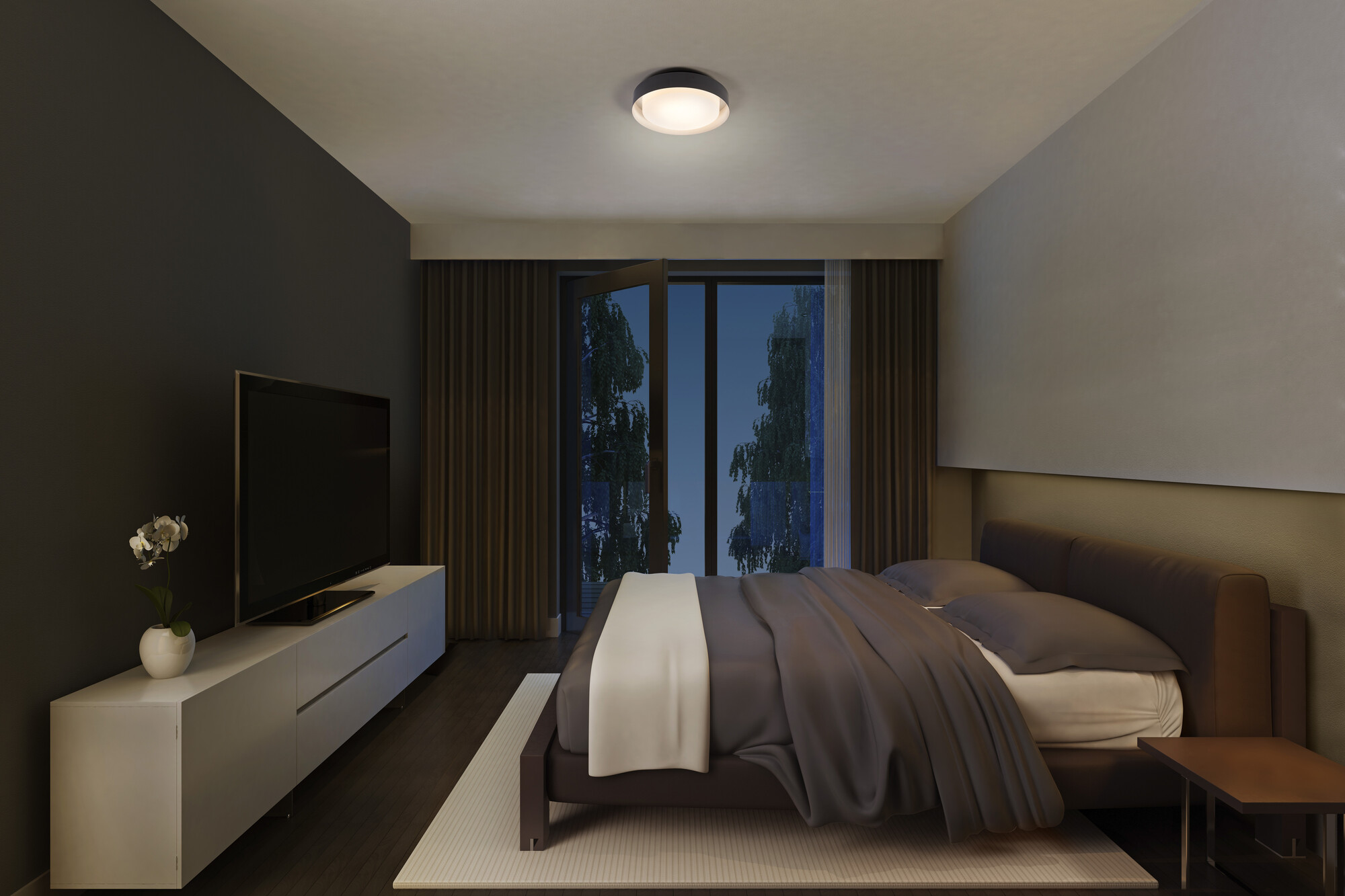 Ledvance ORBIS Deckenleuchte Madrid 290 mm, schwarz, E27