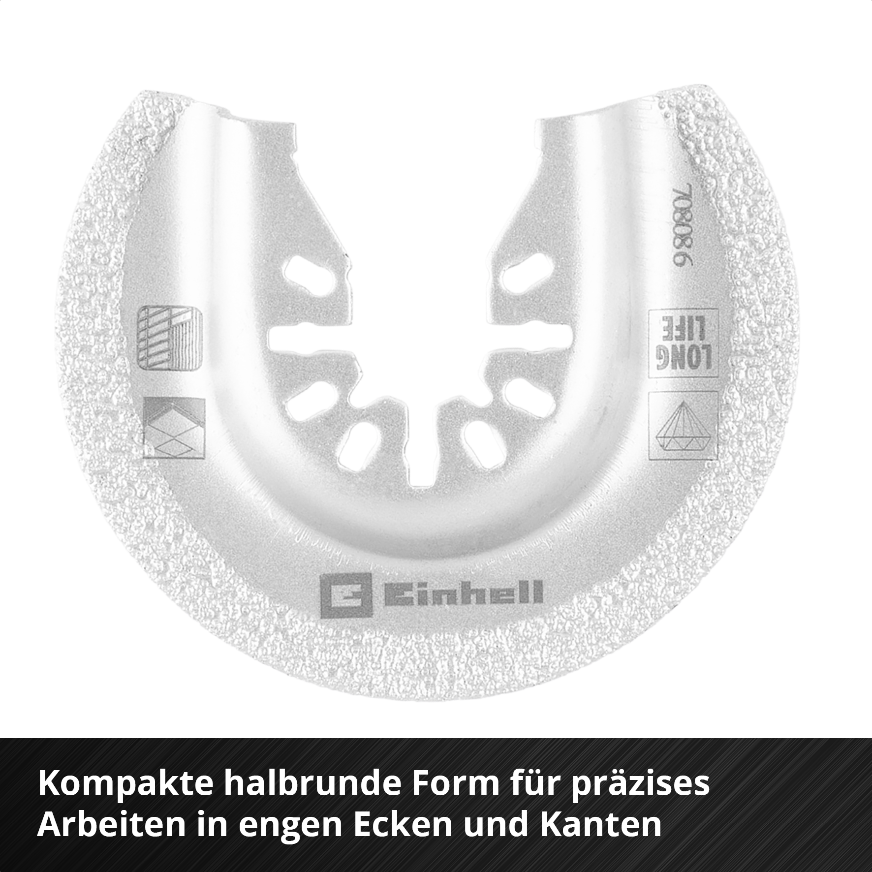 Einhell Diamant-Sägeblatt mit Universalaufnahme, halbrund, Ø 65 x 1,2 mm