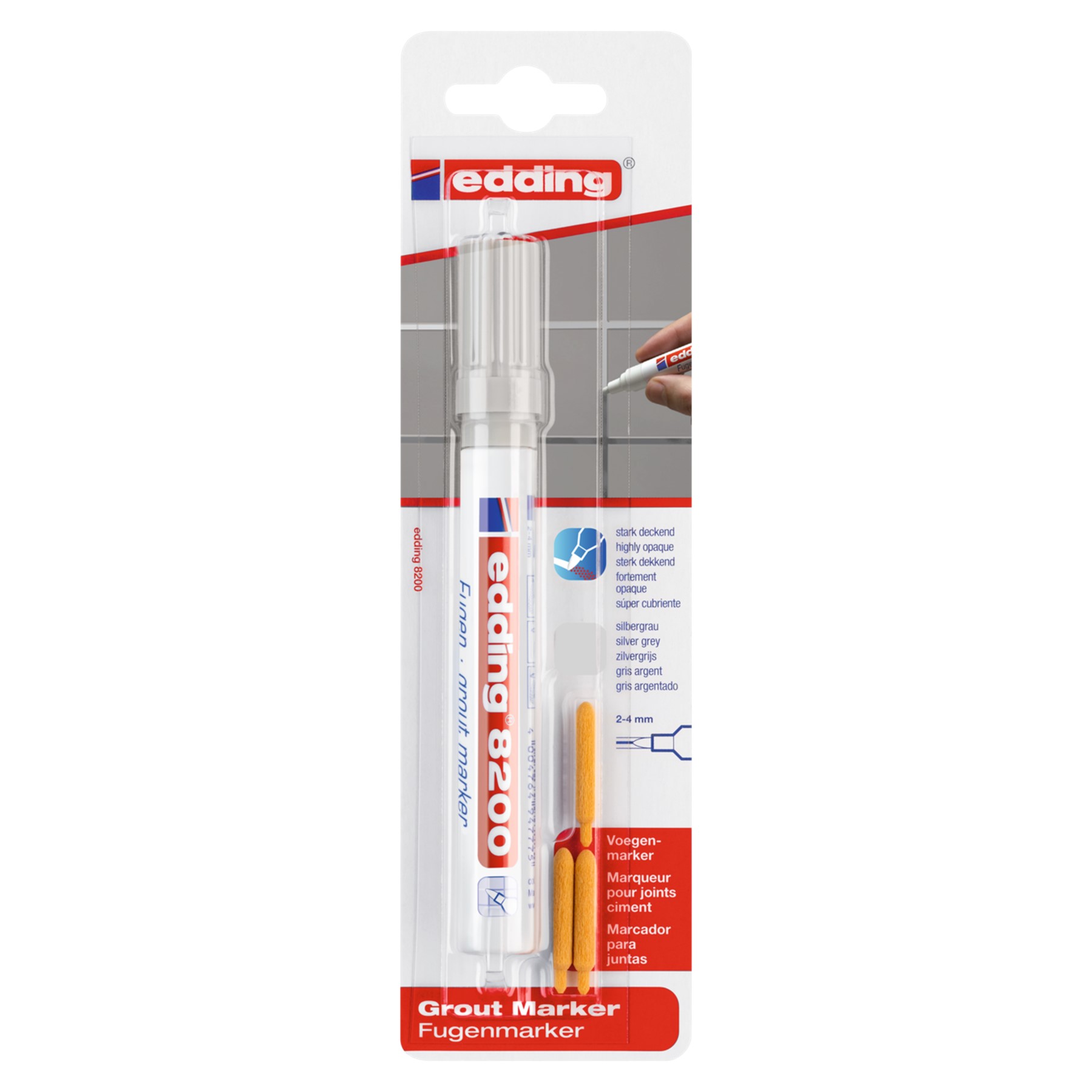 e-8200_1_grey_4004764895090 Edding 8200/1 Fugen Marker, grau