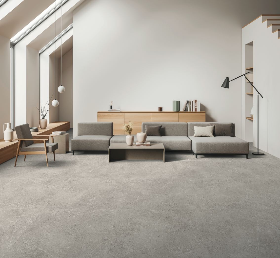 I.Tiles Rektifiziertes FSZ Fossil Grau Steinoptik, 60 x 60 cm