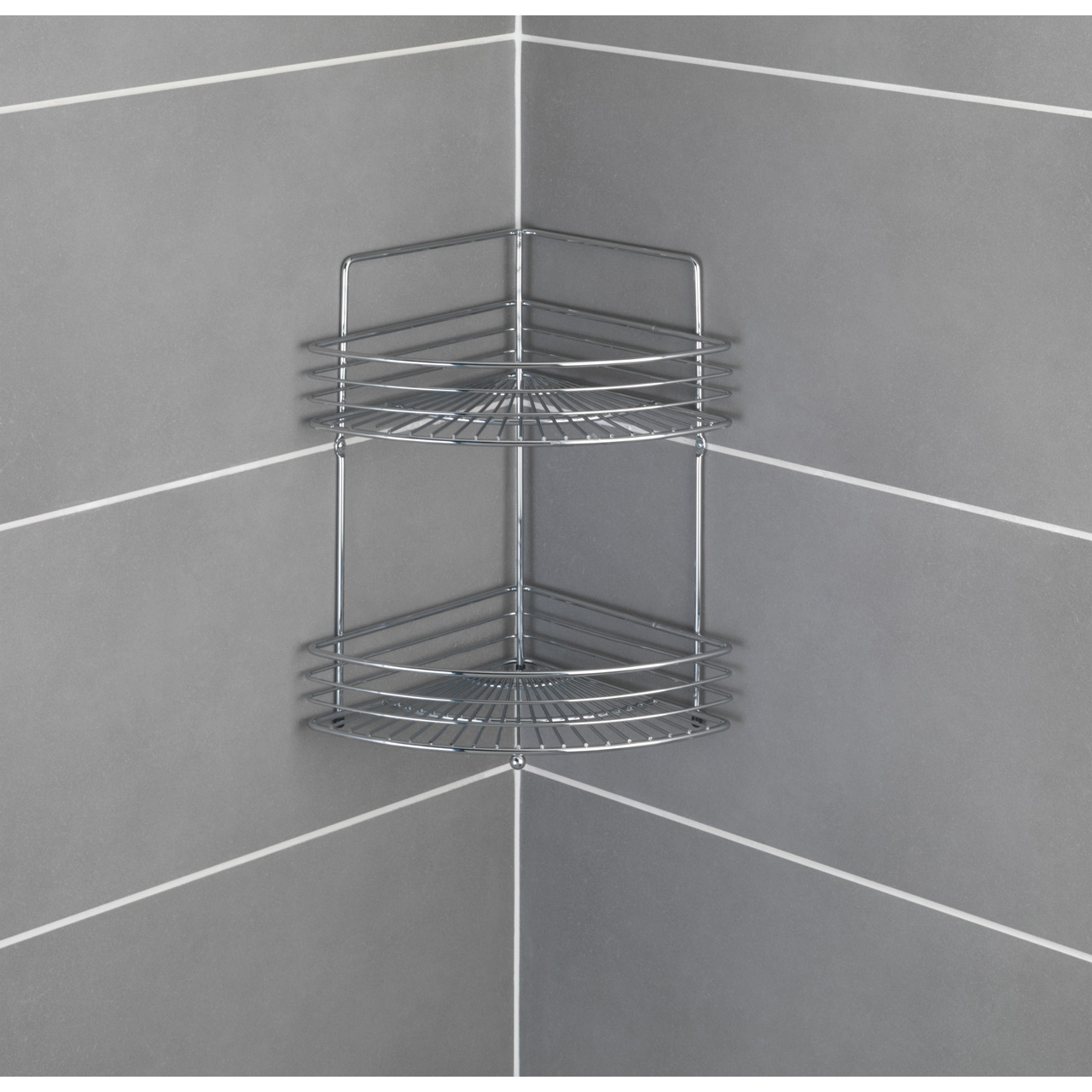 422864-Bad-Eckwandablage-Milano-2-Etagen_AMBI_03 WENKO ECKWANDABLAGE MILANO 2ETAGEN 22X31X37C