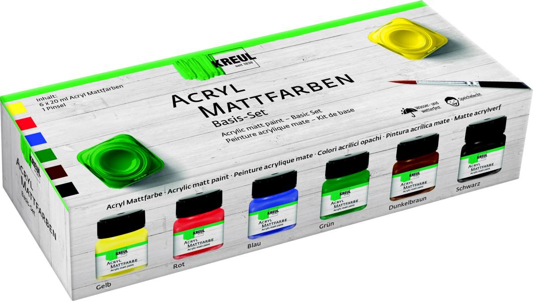 4000798756000 ACRYL MATTFARBEN BASIS-SET 6X20ML KREUL