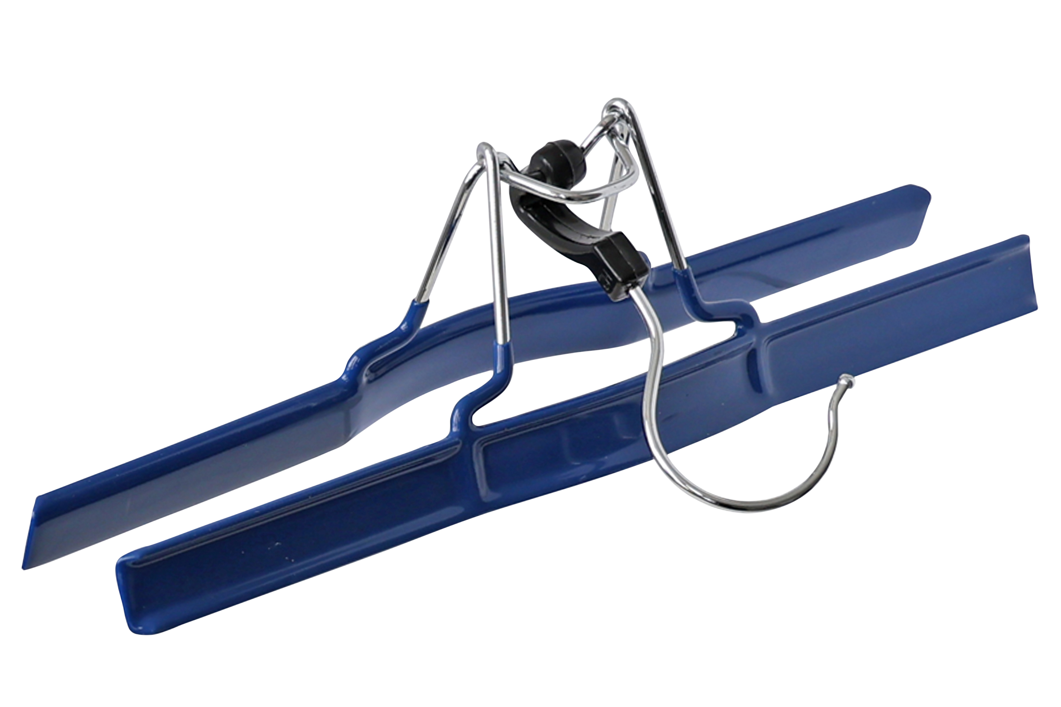 Bürstenmann Hosenklemmbügel, Metall Beschichtung, Blau (B 27,5 cm)