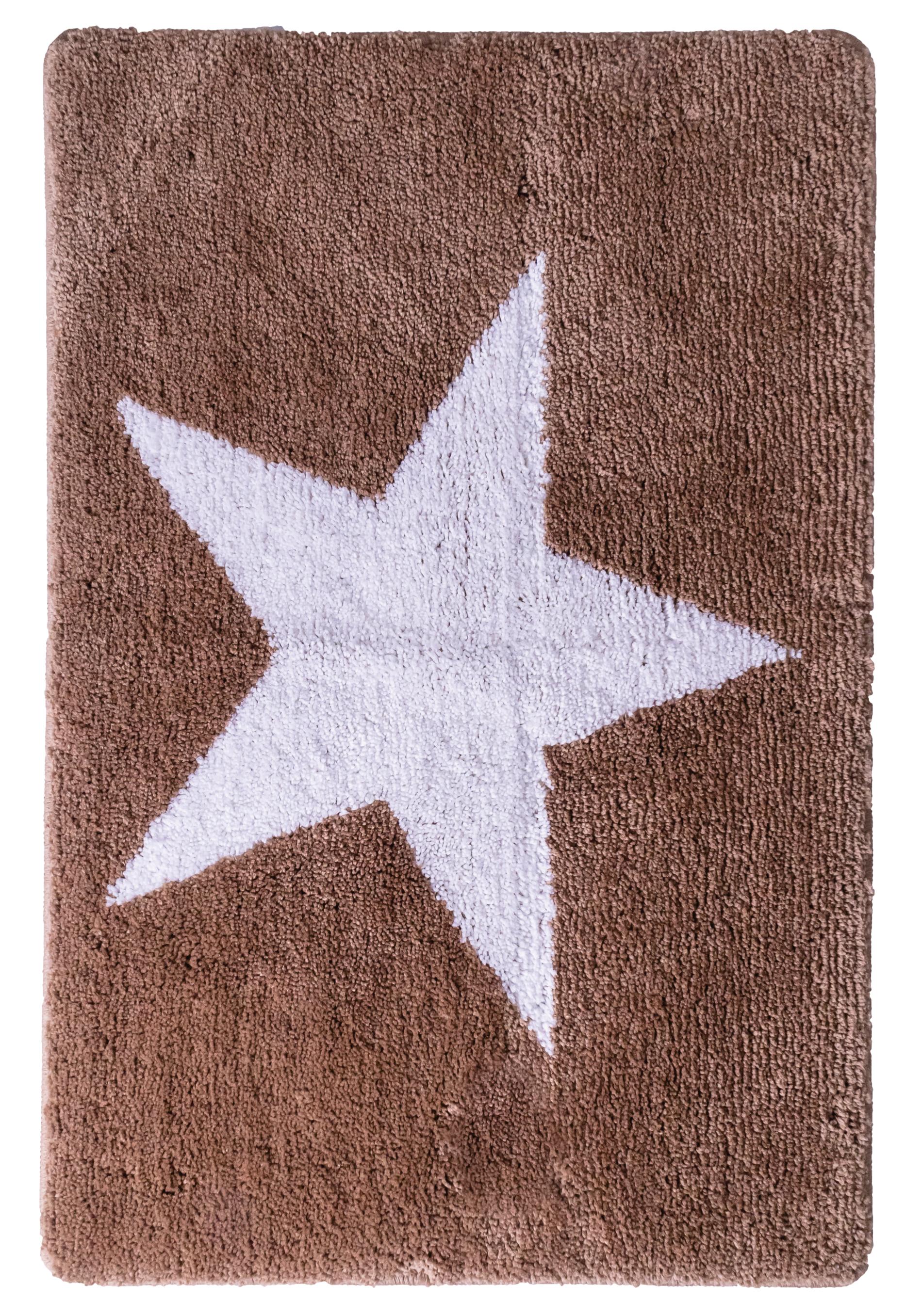 737157-1   TEPPICH 60X90 CM STAR WEIß-BEIGE